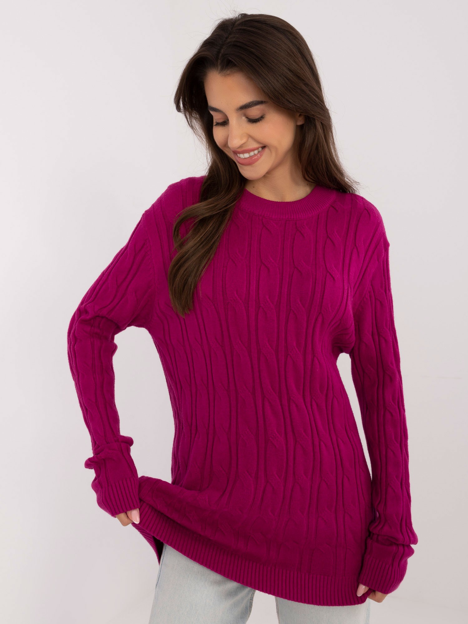 Dark purple longer sweater