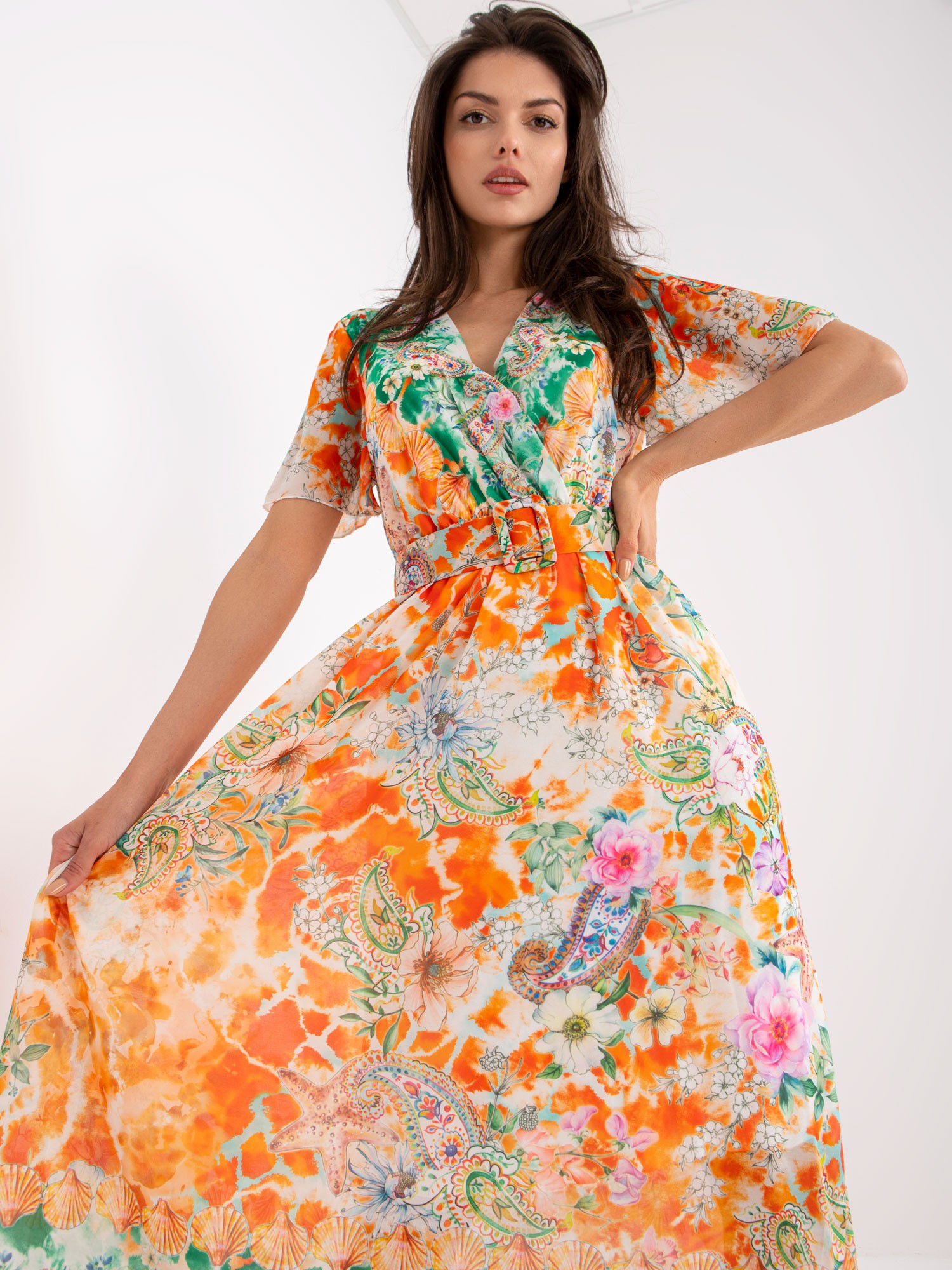 Dress-DHJ-SK-15967-1.01P-Orange