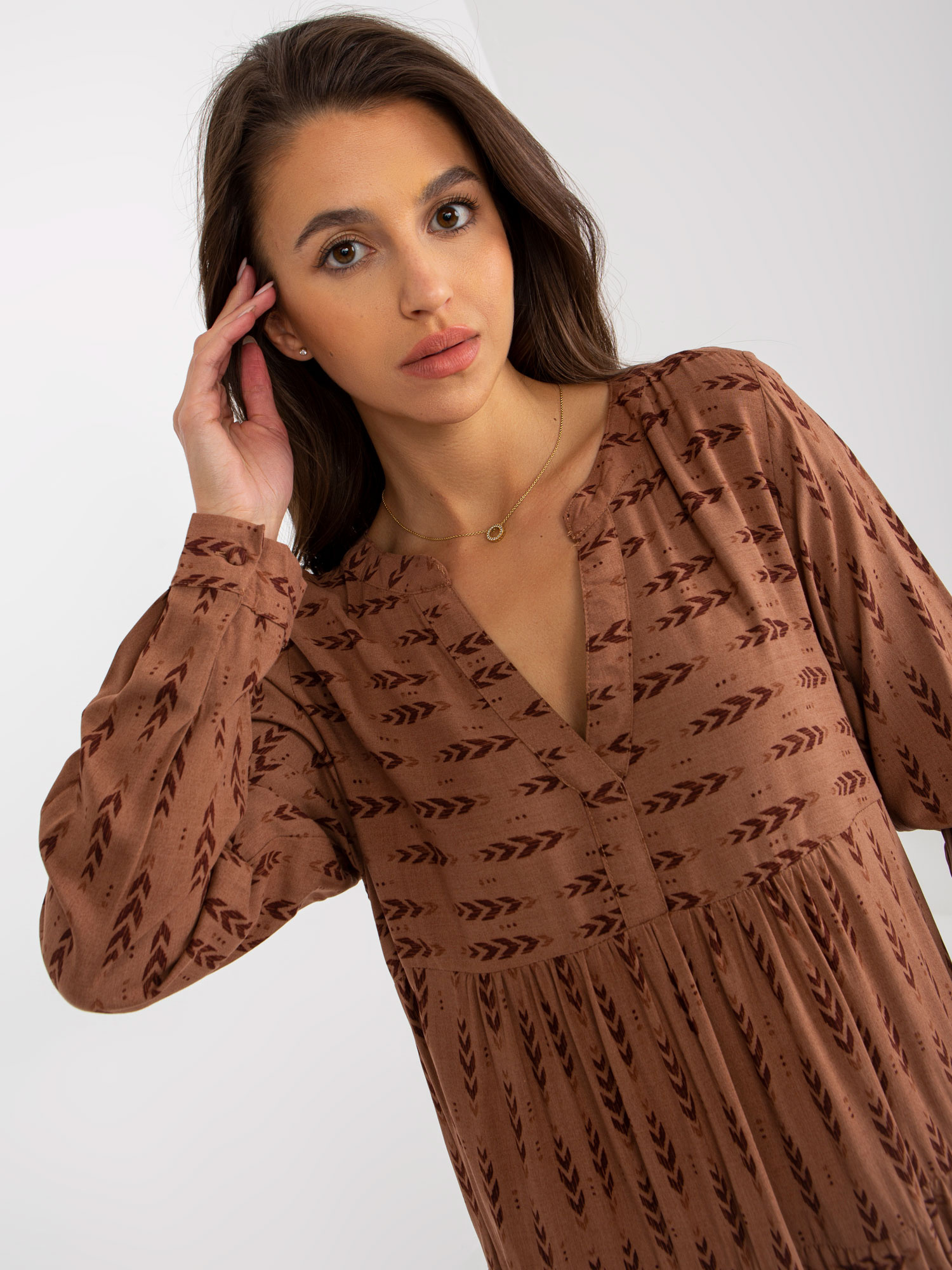 Dress-D73771M30361A4-brown