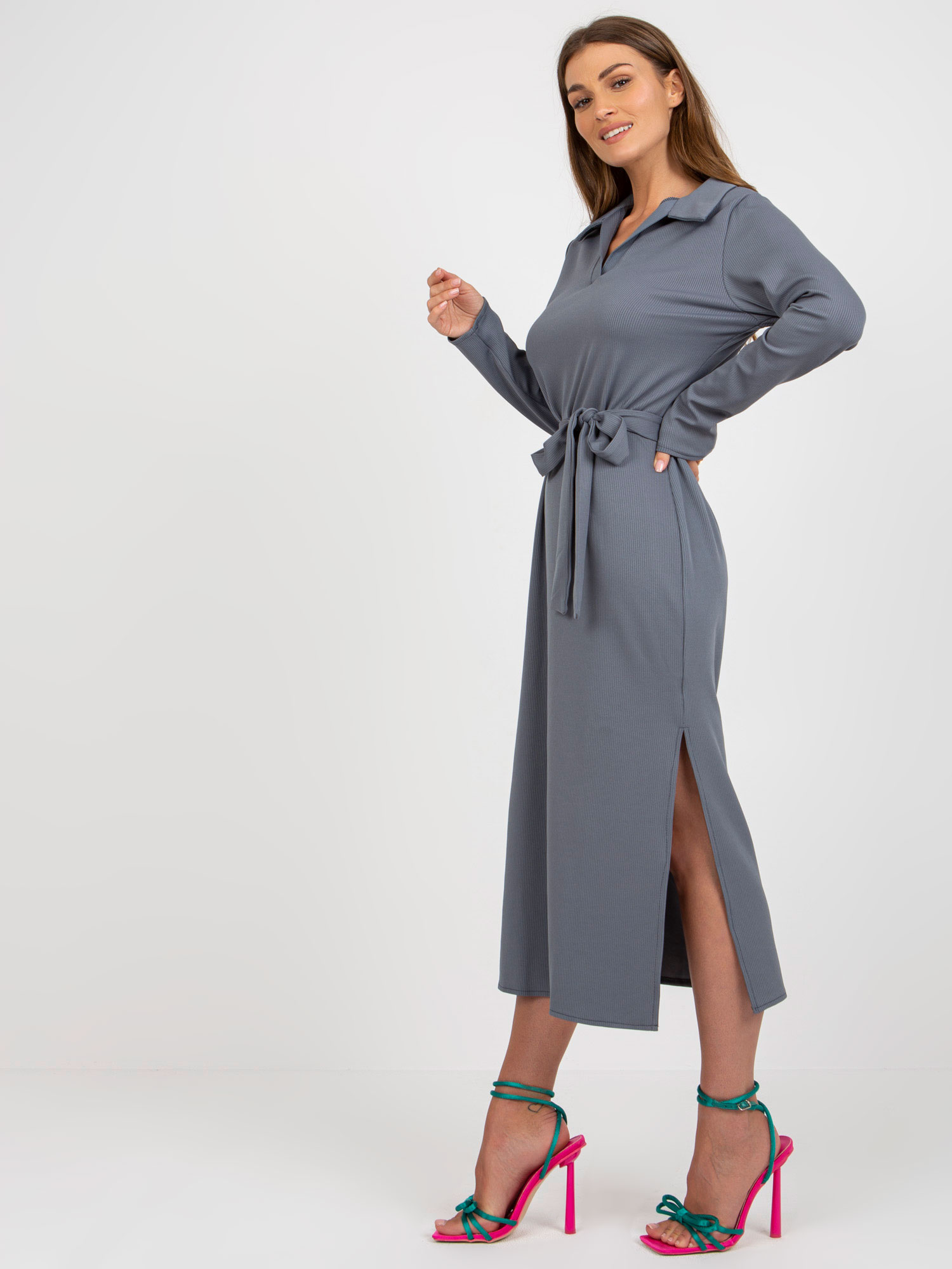 Dress-LK-SK-509227.83P-dark gray
