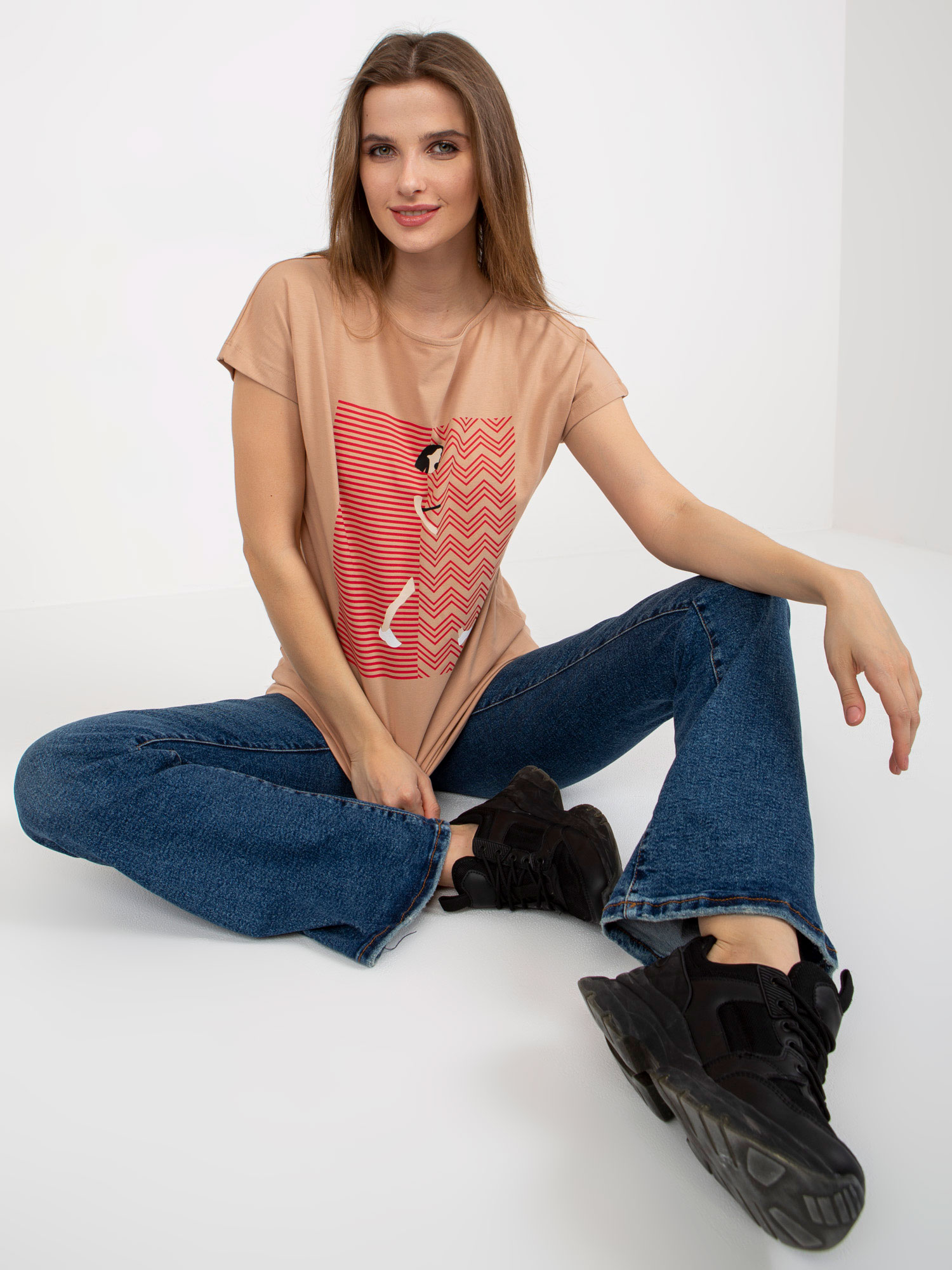 T-shirt-FA-TS-8406.82P-camel