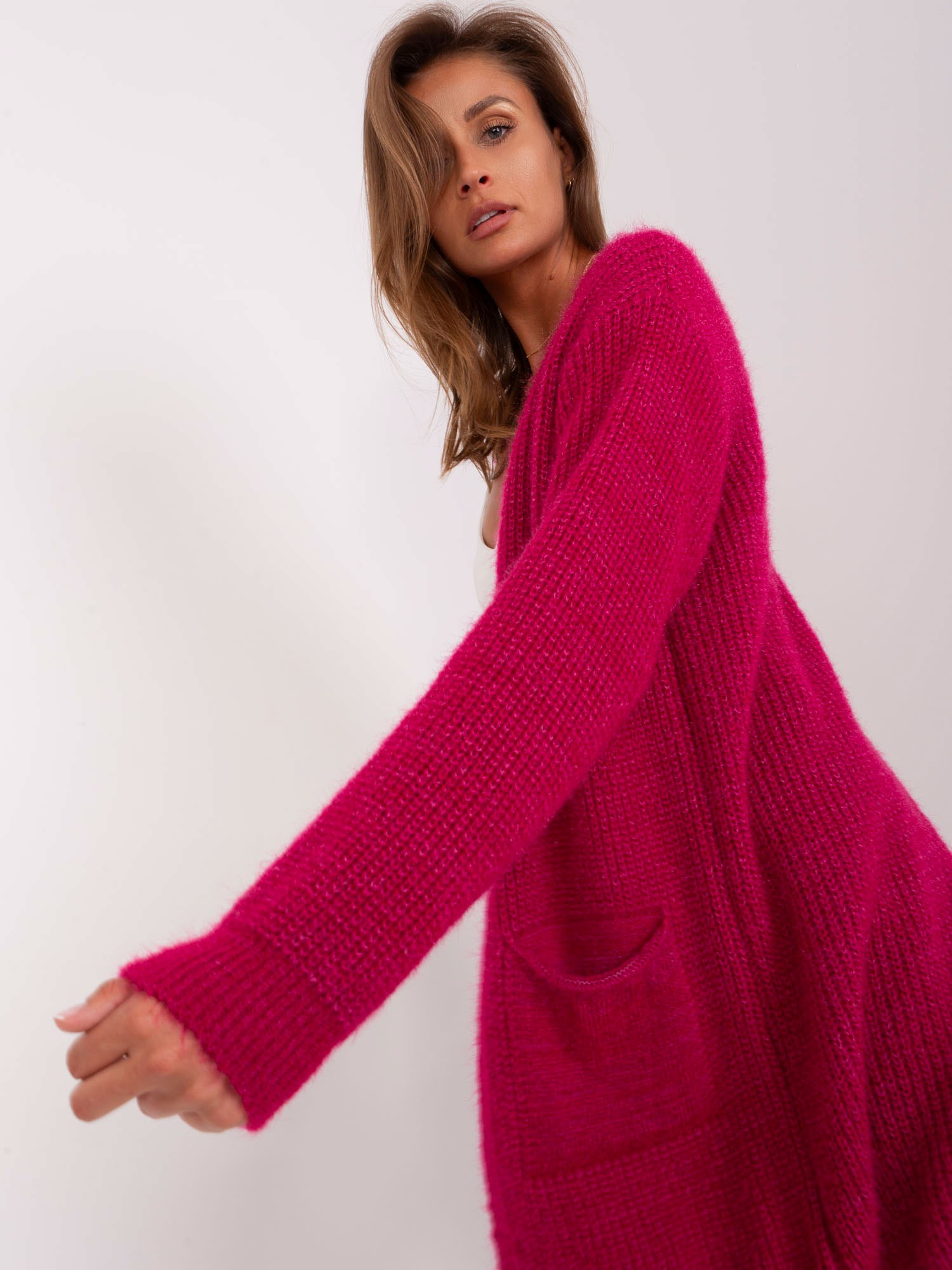 Cardigan-DHJ-SW-1009.09P-Fuchsia
