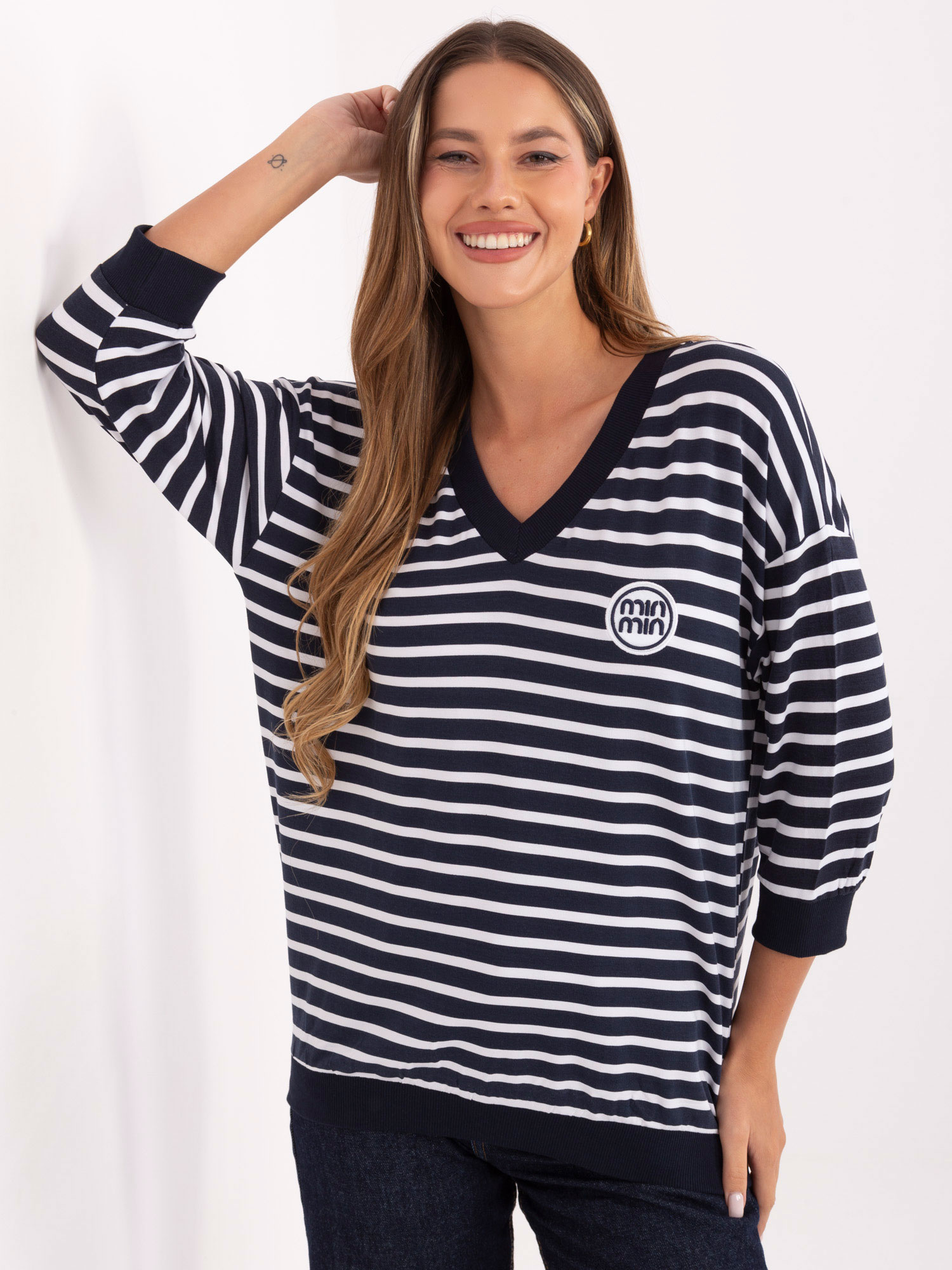 Blouse-RV-BZ-A791.53-navy blue