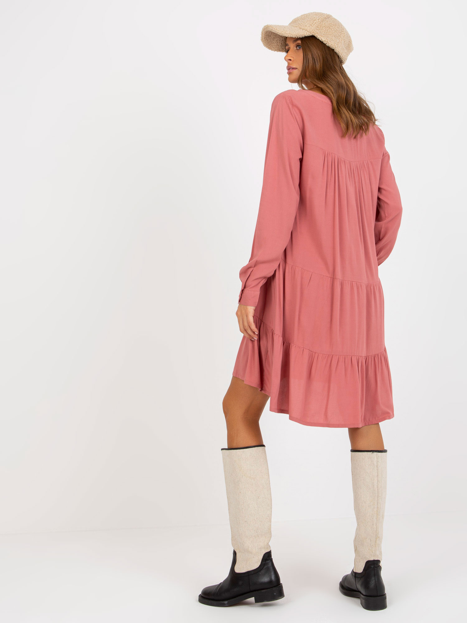 Dress-D73761M30361A-dark pink