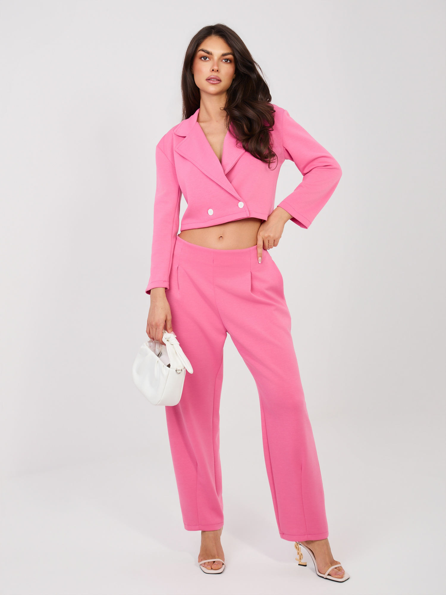 Тъмно розов комплект от мек материал RUE PARIS