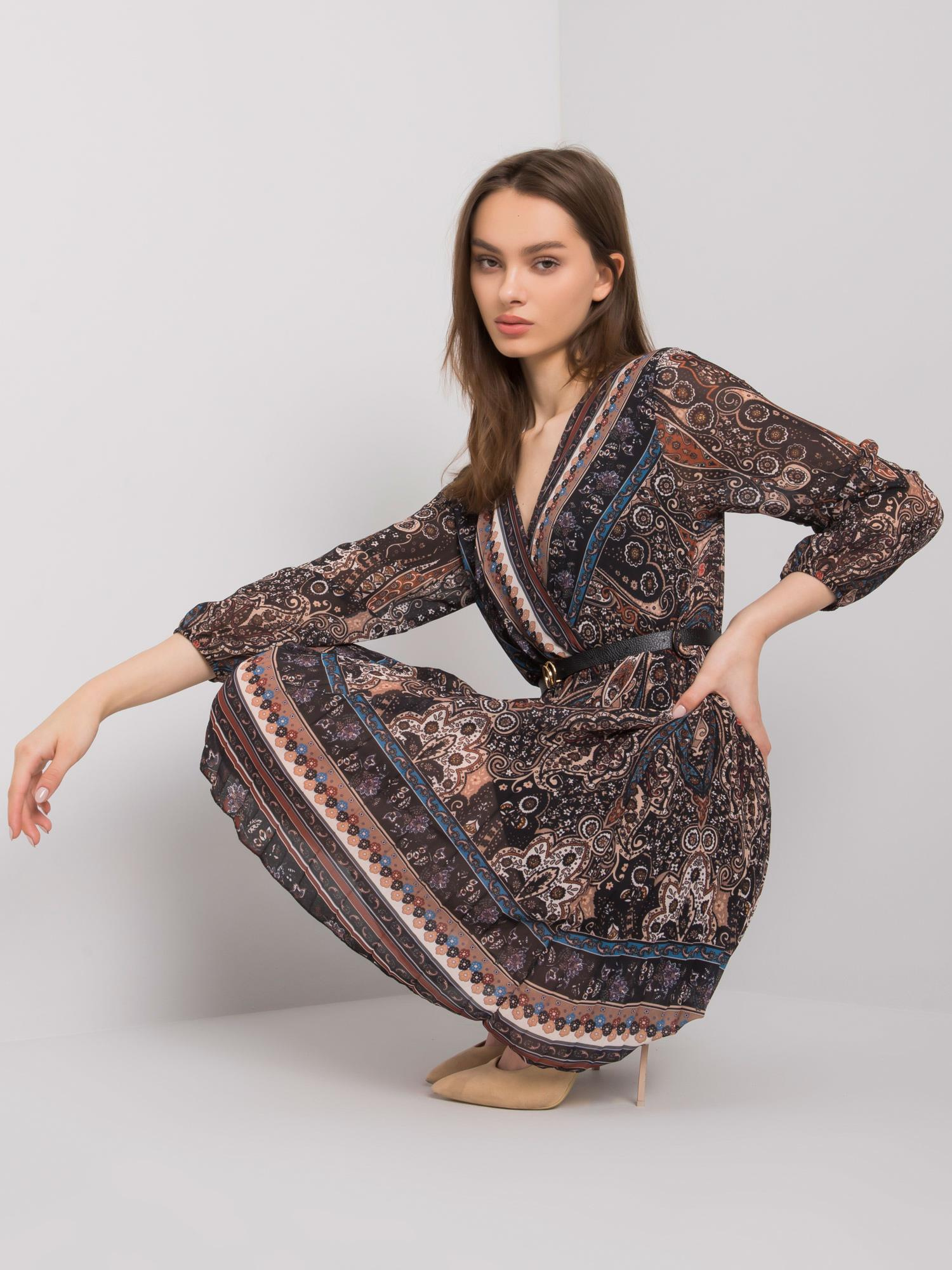 Dress-DHJ-SK-10201.93P-black-beige