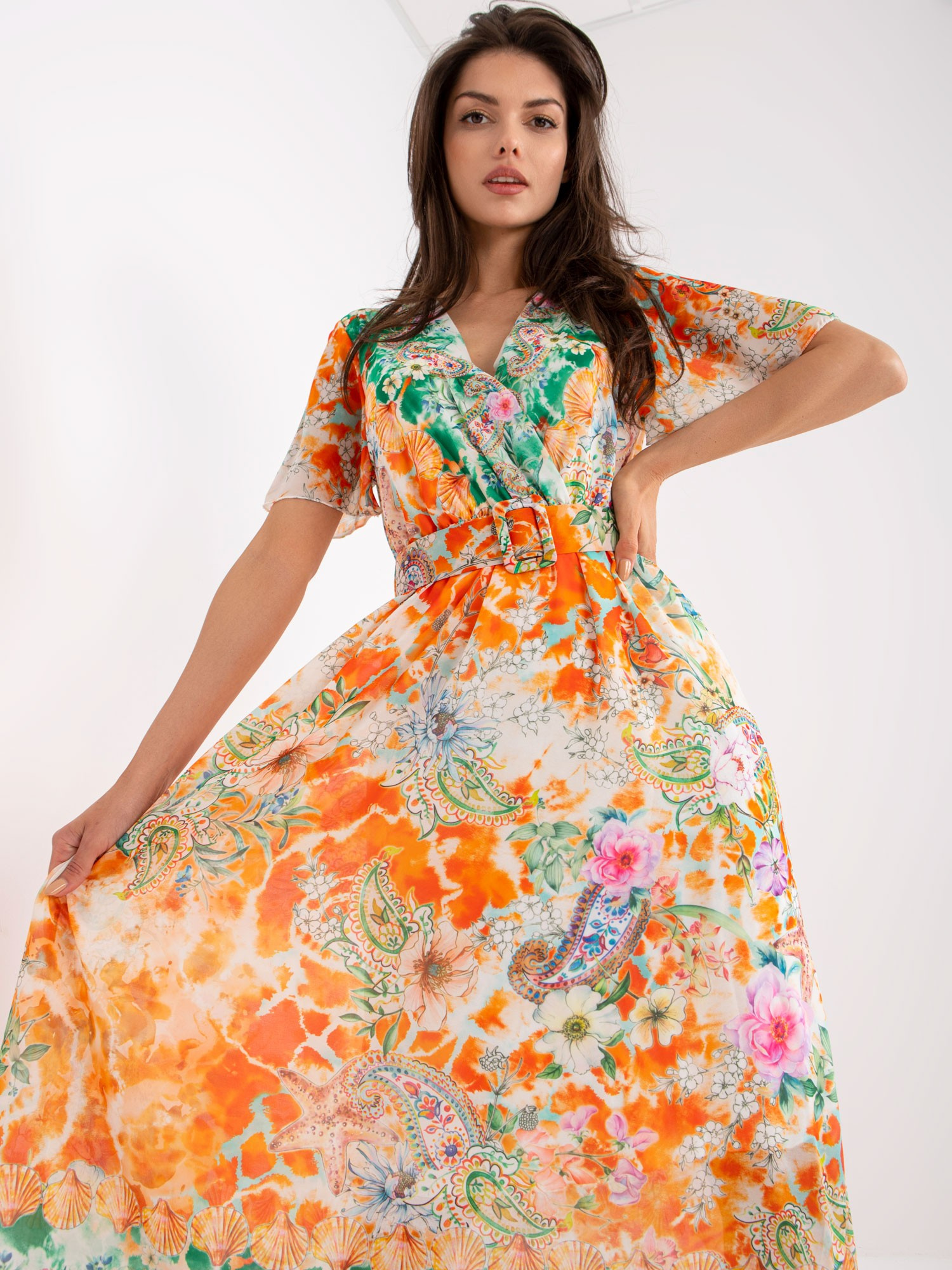 Dress-DHJ-SK-15967-1.01P-Orange