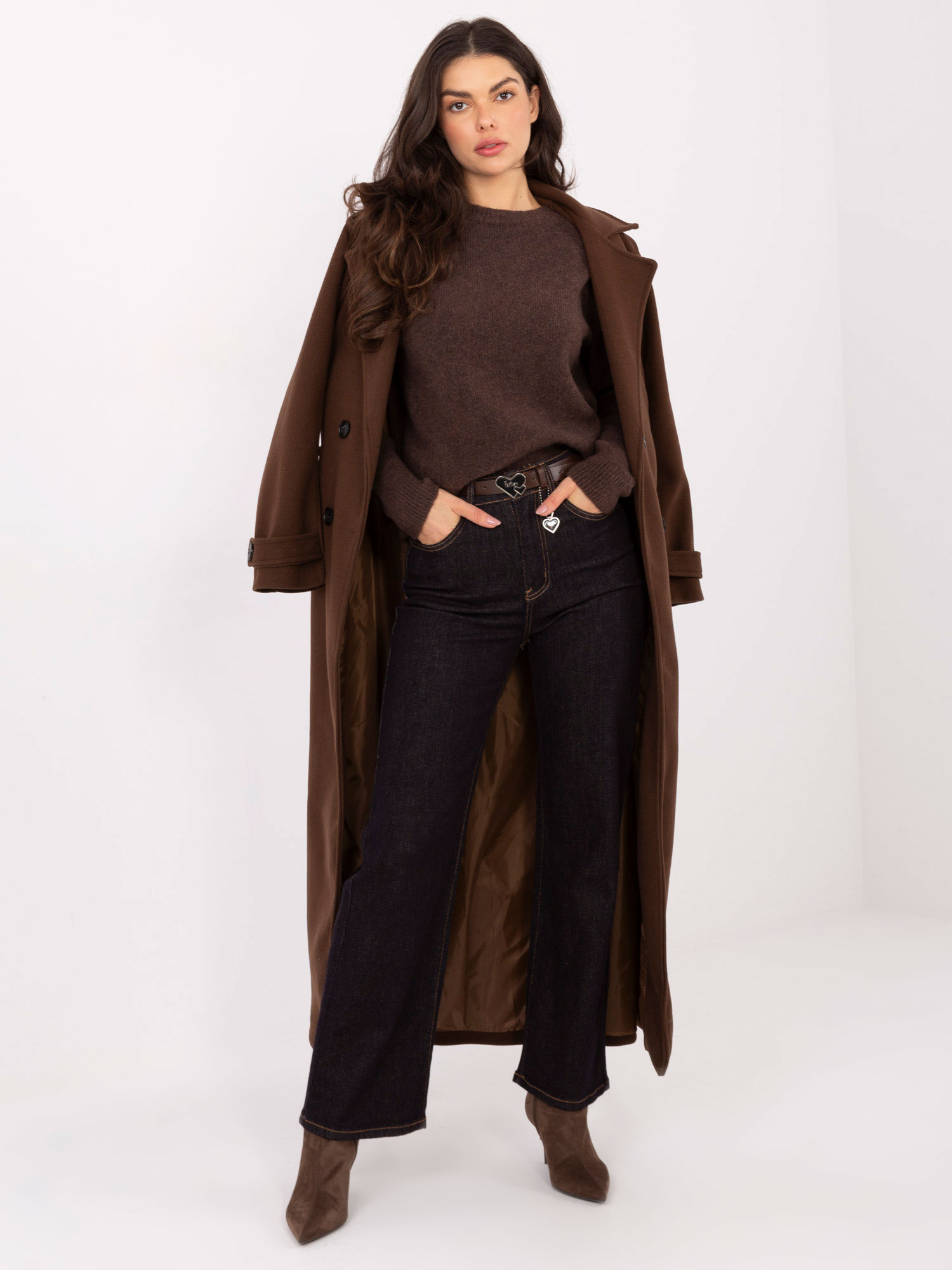 Hnědý svetr MO-SW-1015.78