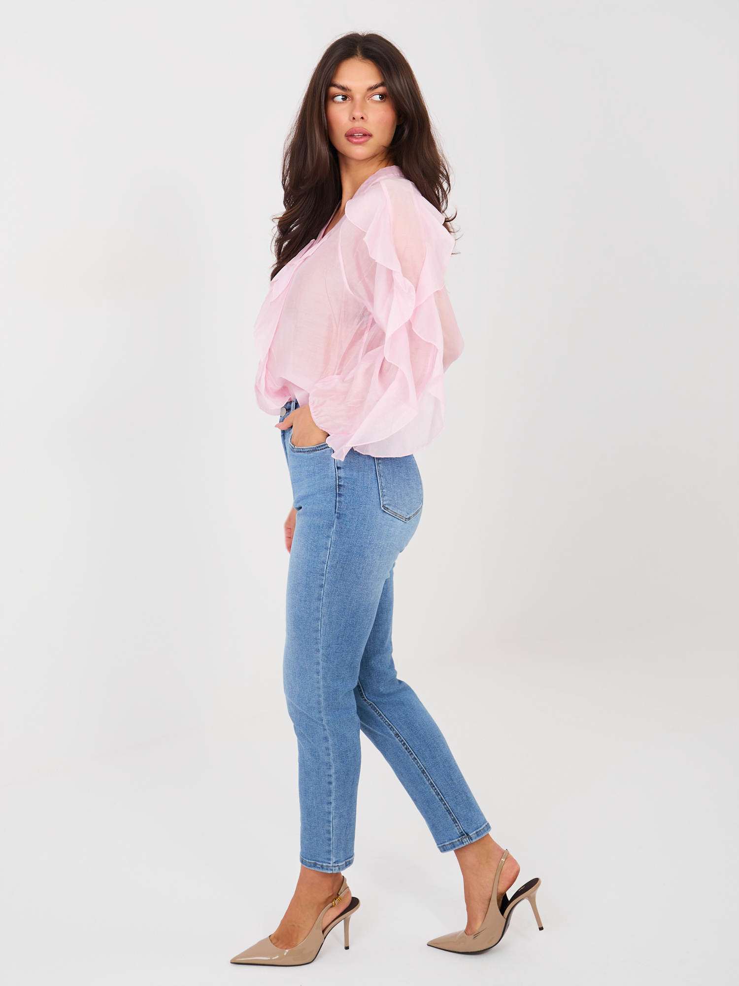 Dámské rovné džíny modré