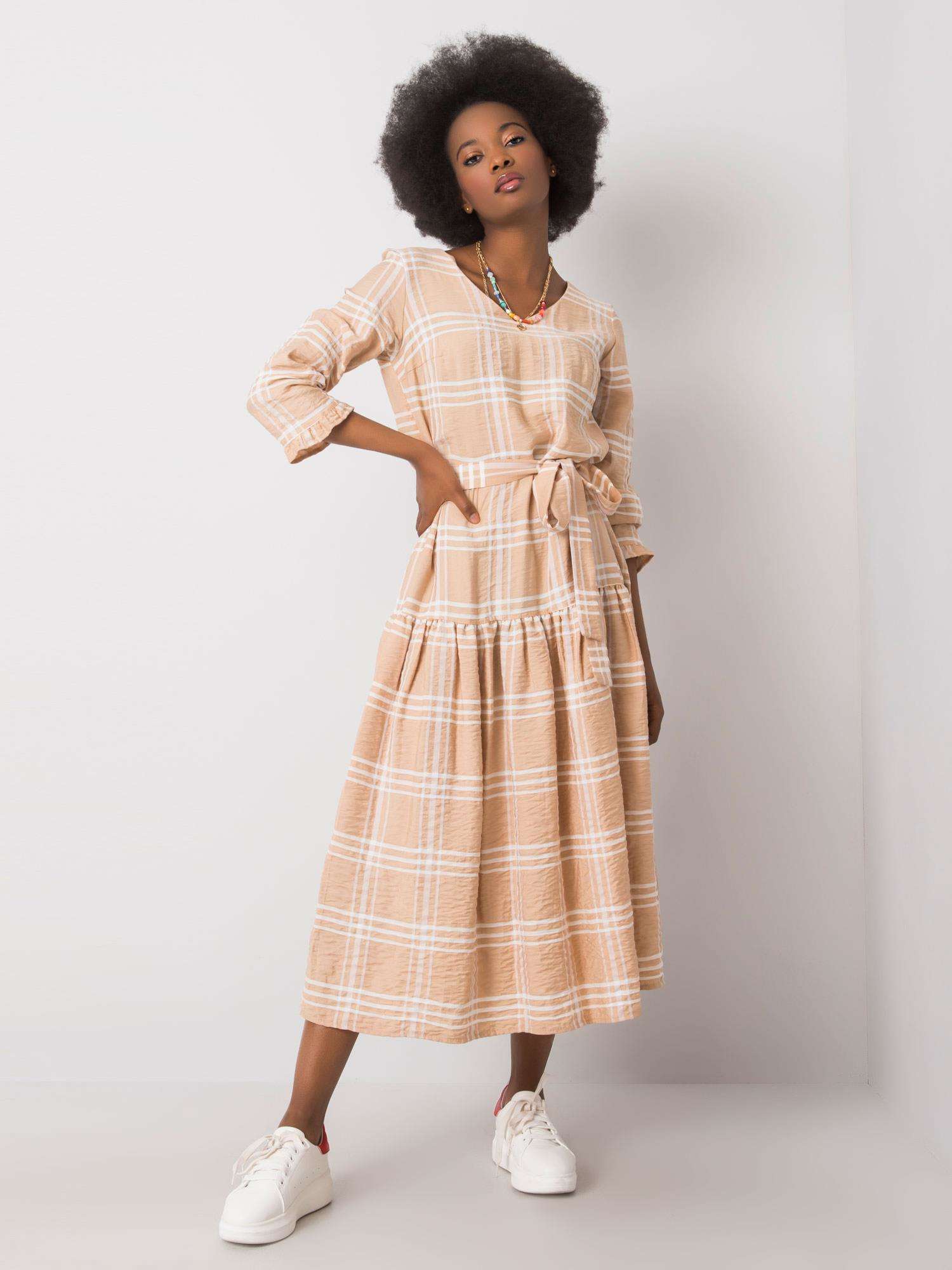 Dress-LK-SK-508074.39P-beige