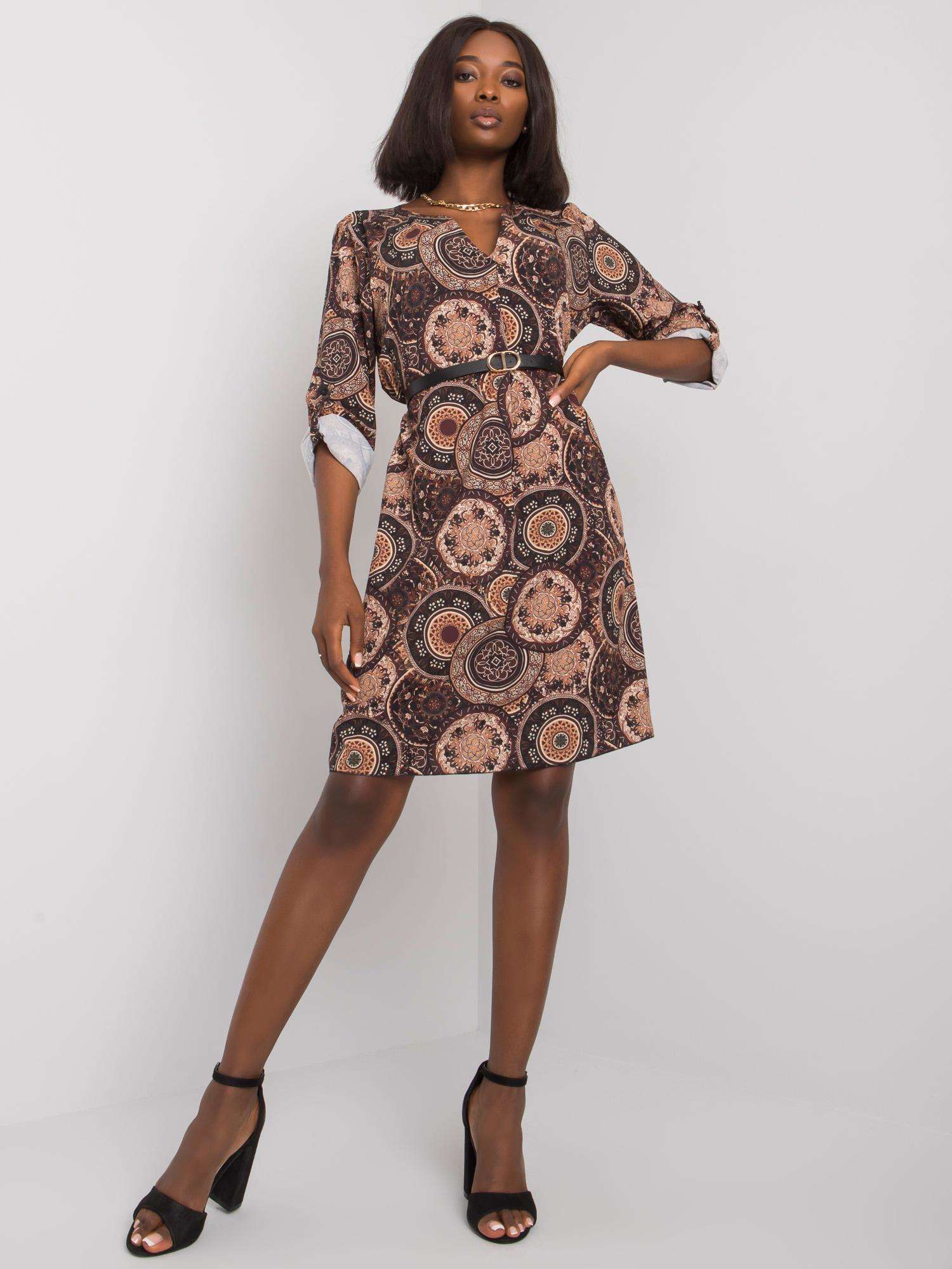 Dress-DHJ-SK-12336B.74P-brown