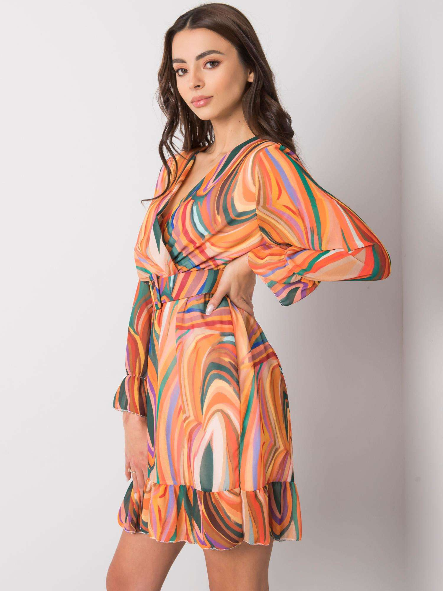 Dress-DHJ-SK-12220-4.21-Orange