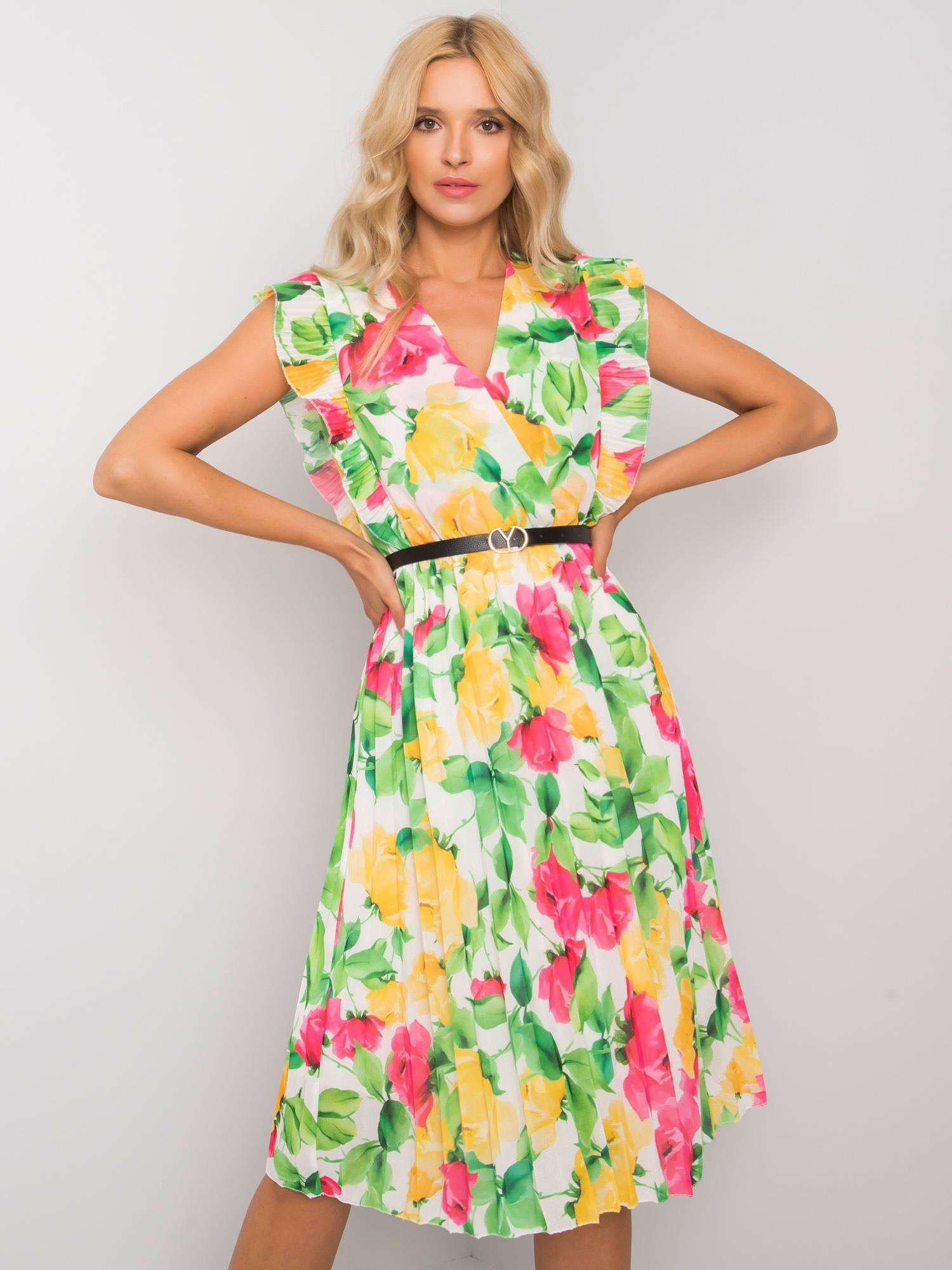 Dress-DHJ-SK-13198-1.75-white-pink