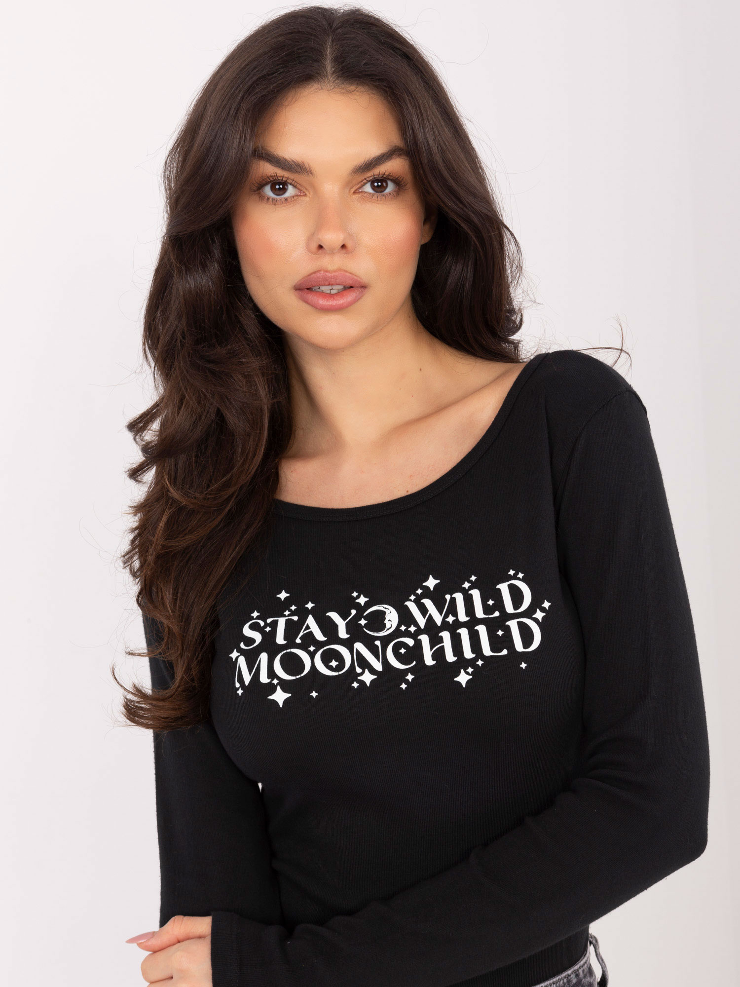 Černá halenka s nápisem