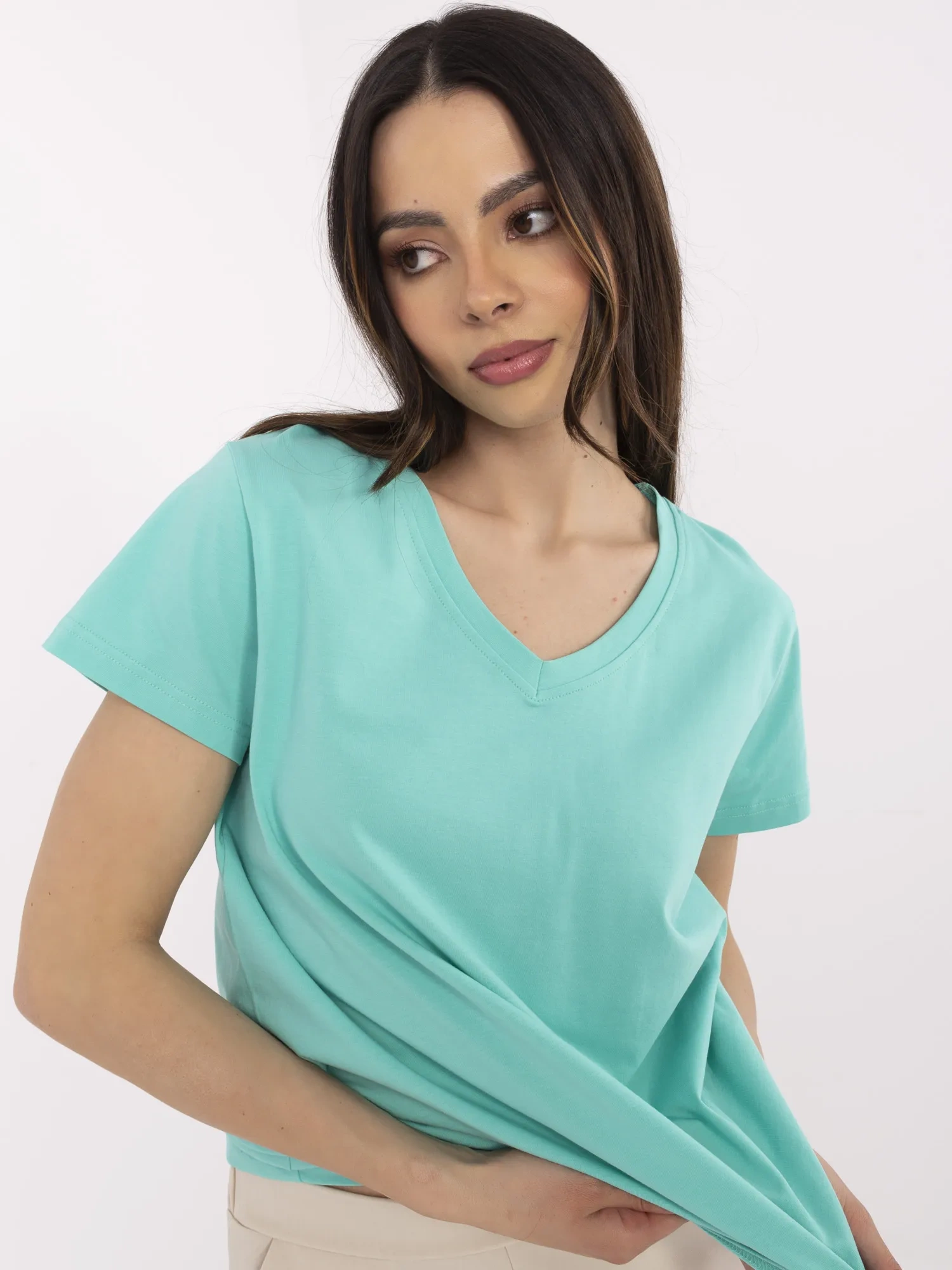 Tričko CLM-TS-1639.12 BASIC FEEL GOOD Barva: Tyrkysová, Velikost: S