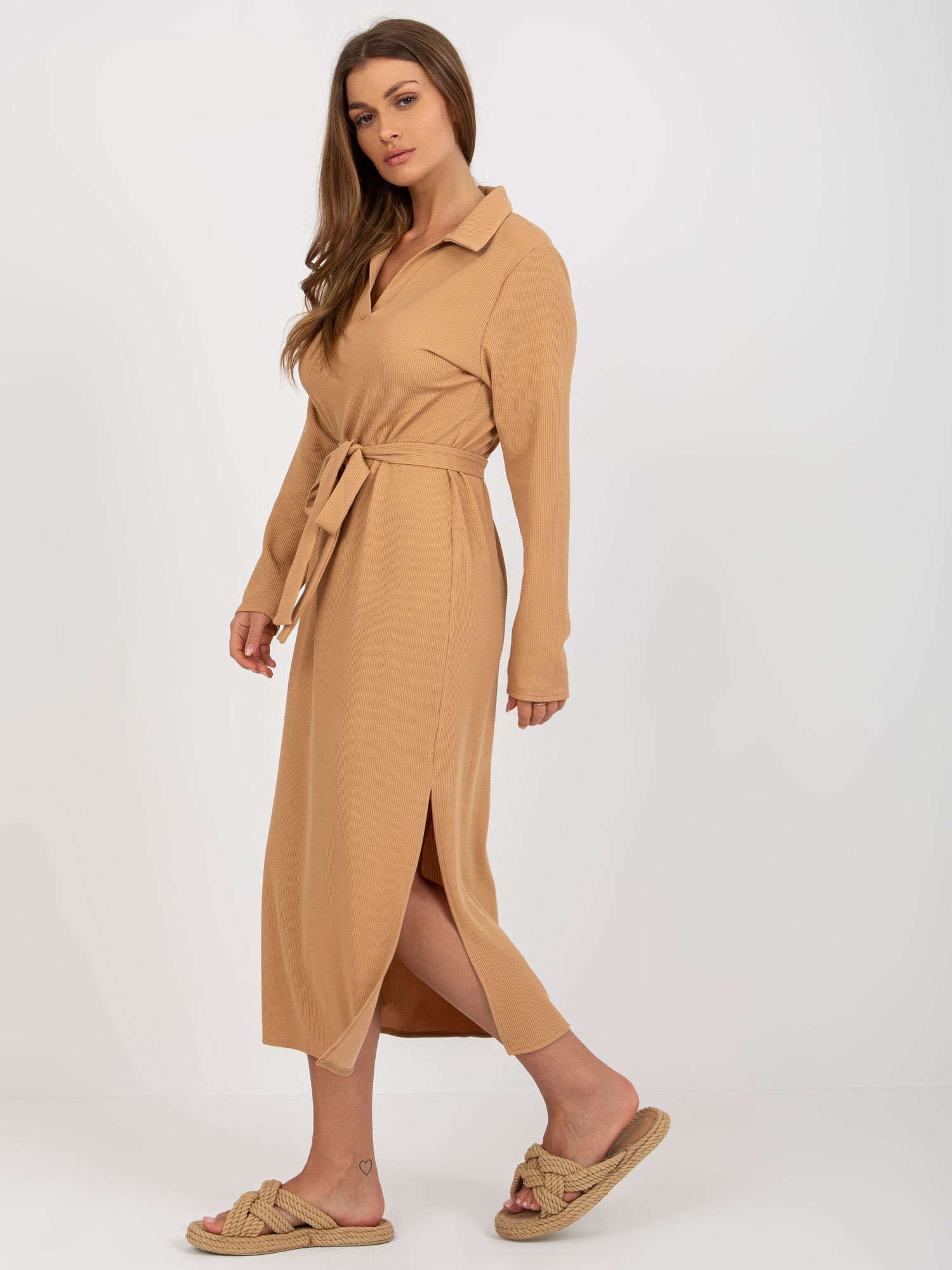 Dress-LK-SK-509227.83P-camel