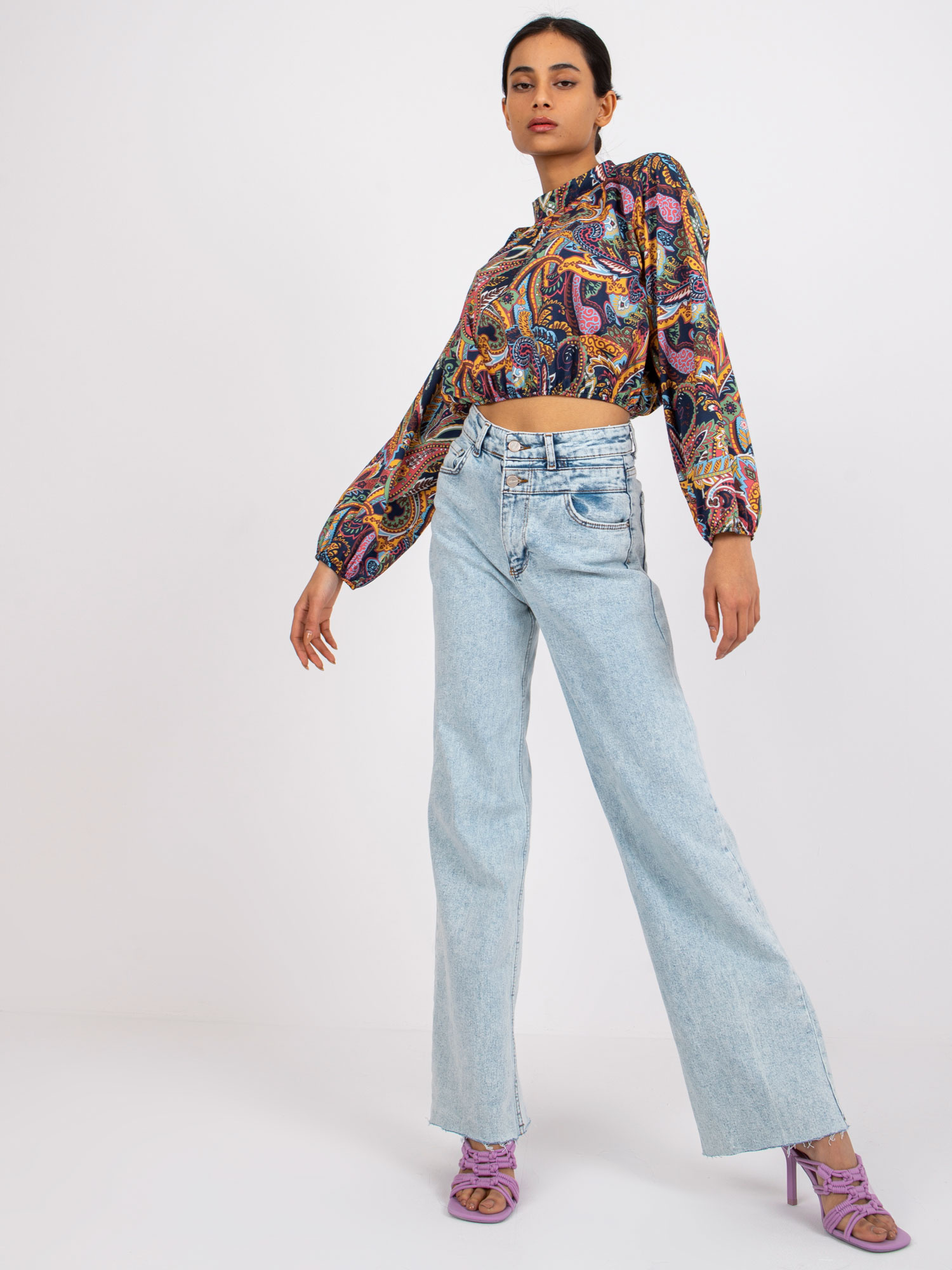 Blouse-DHJ-BZ-15170.39-navy blue