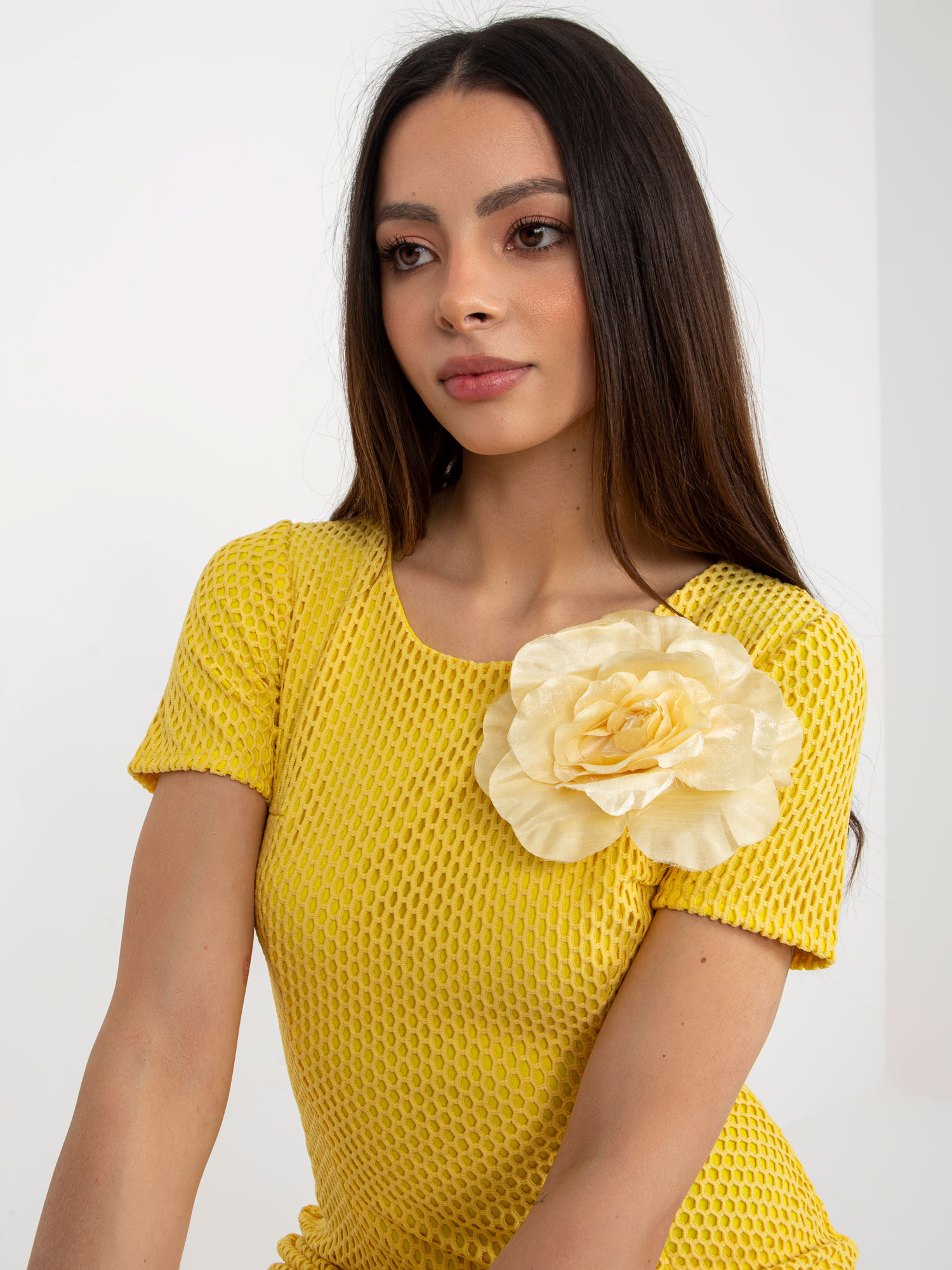 Dress-LK-SK-506335.21-dark yellow