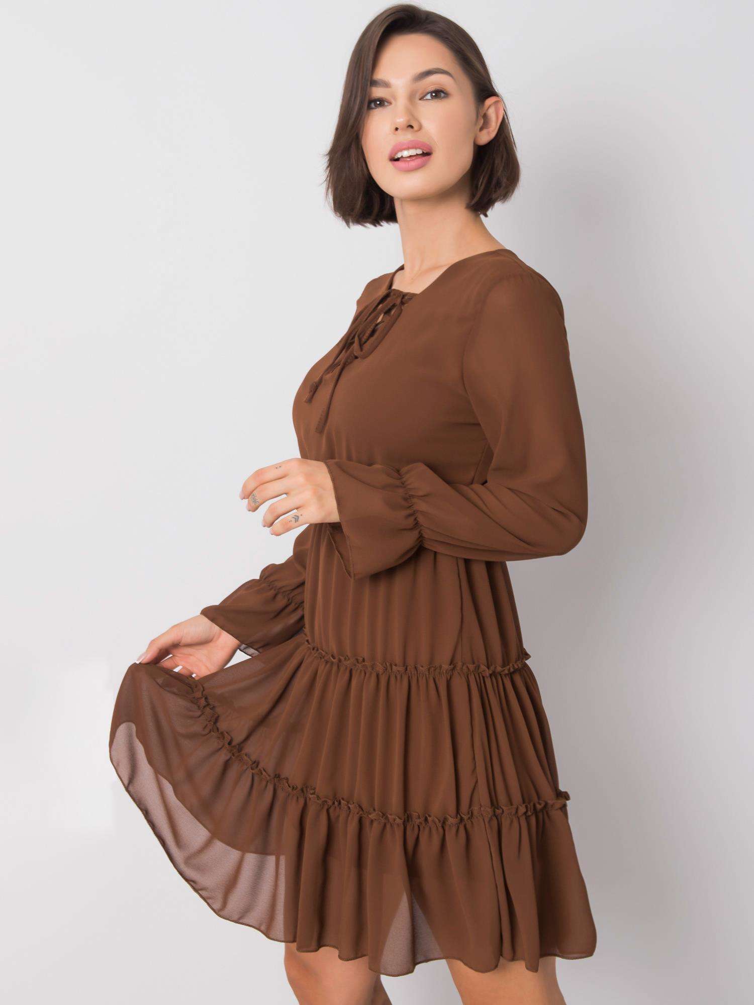 Dress-DHJ-SK-12310.61P-brown