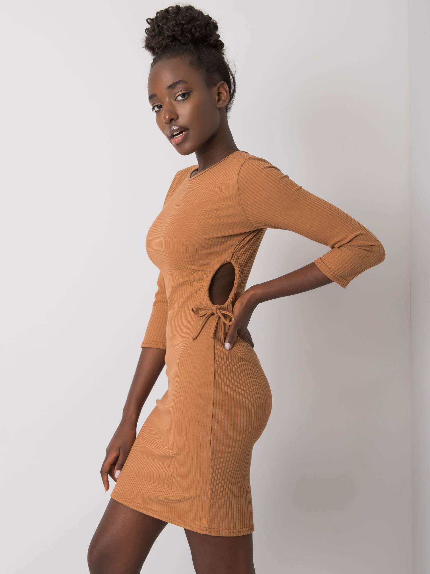 Dress-LK-SK-508687.17P-light brown