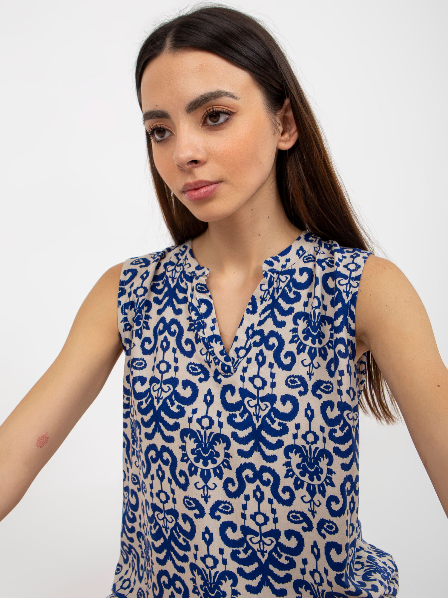 Blouse-D73771R11115A-dark blue