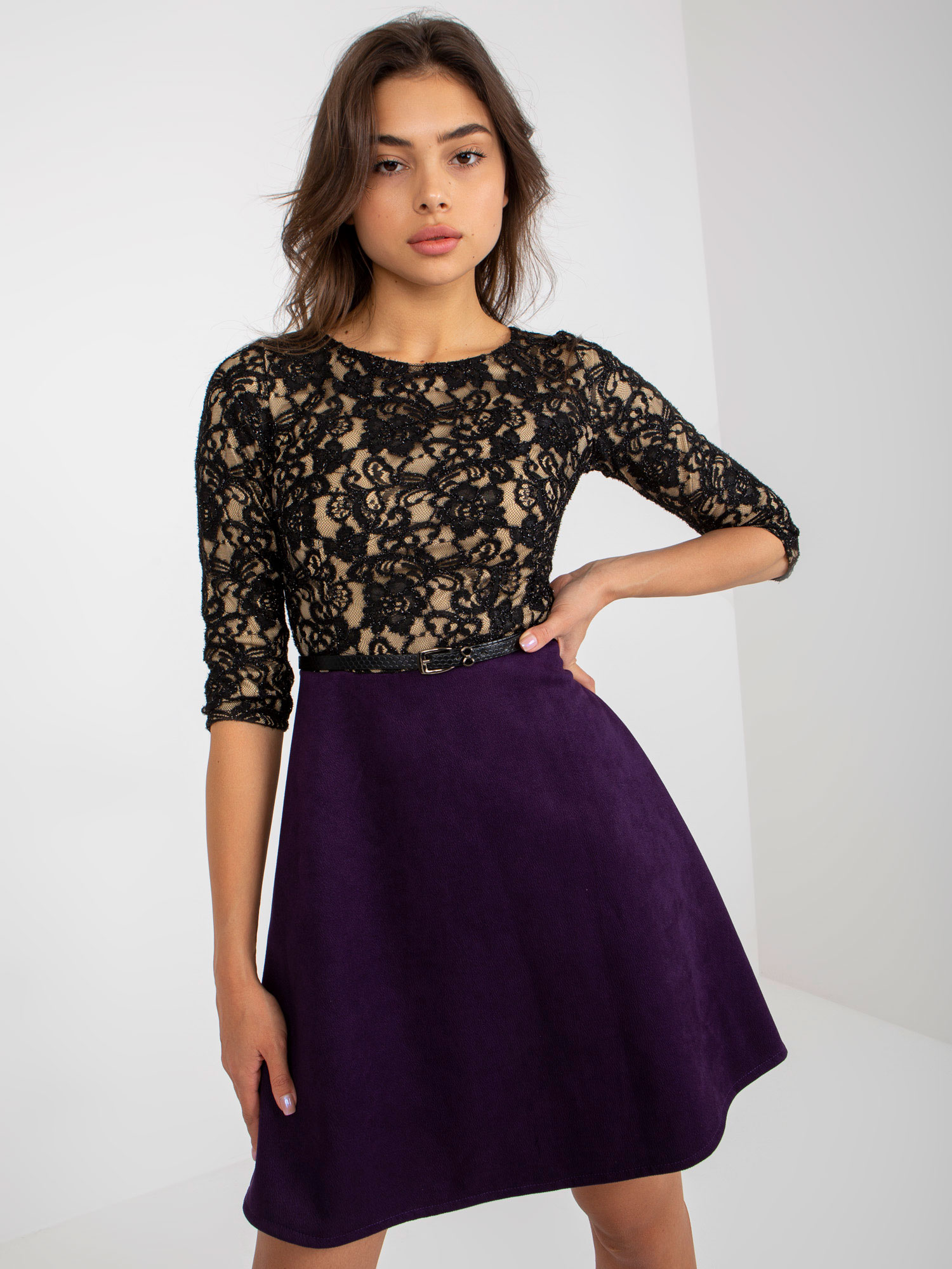 Dress-LK-SK-506582.04P-dark purple
