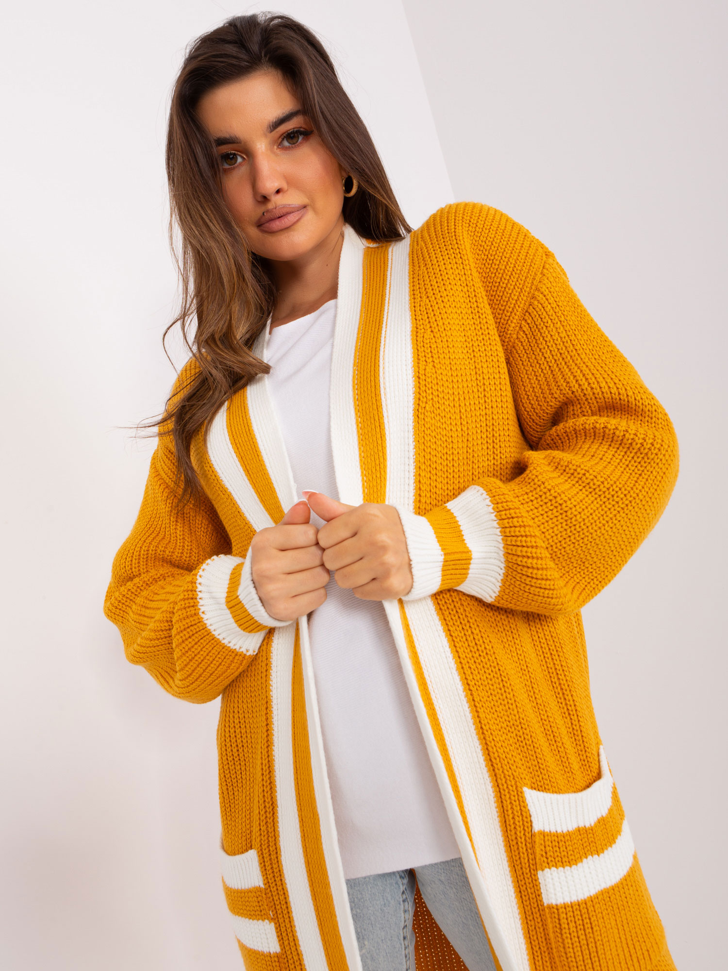 Cardigan-BA-SW-0291-1.56P-Dark Yellow