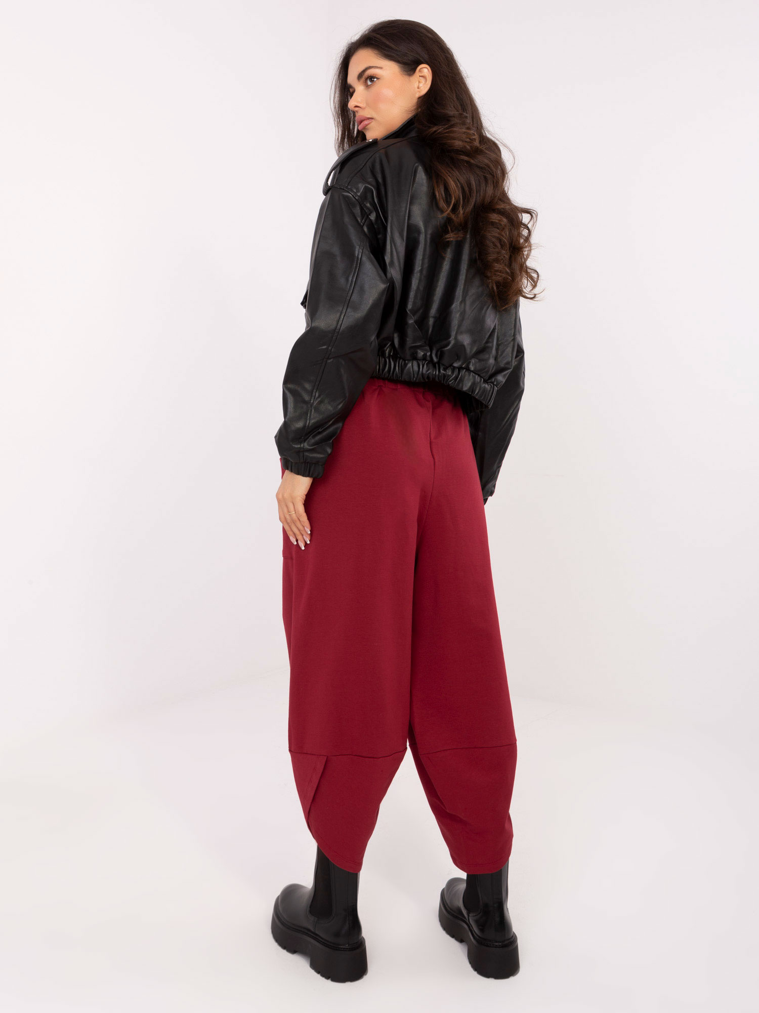 Bordové tepláky 7/8