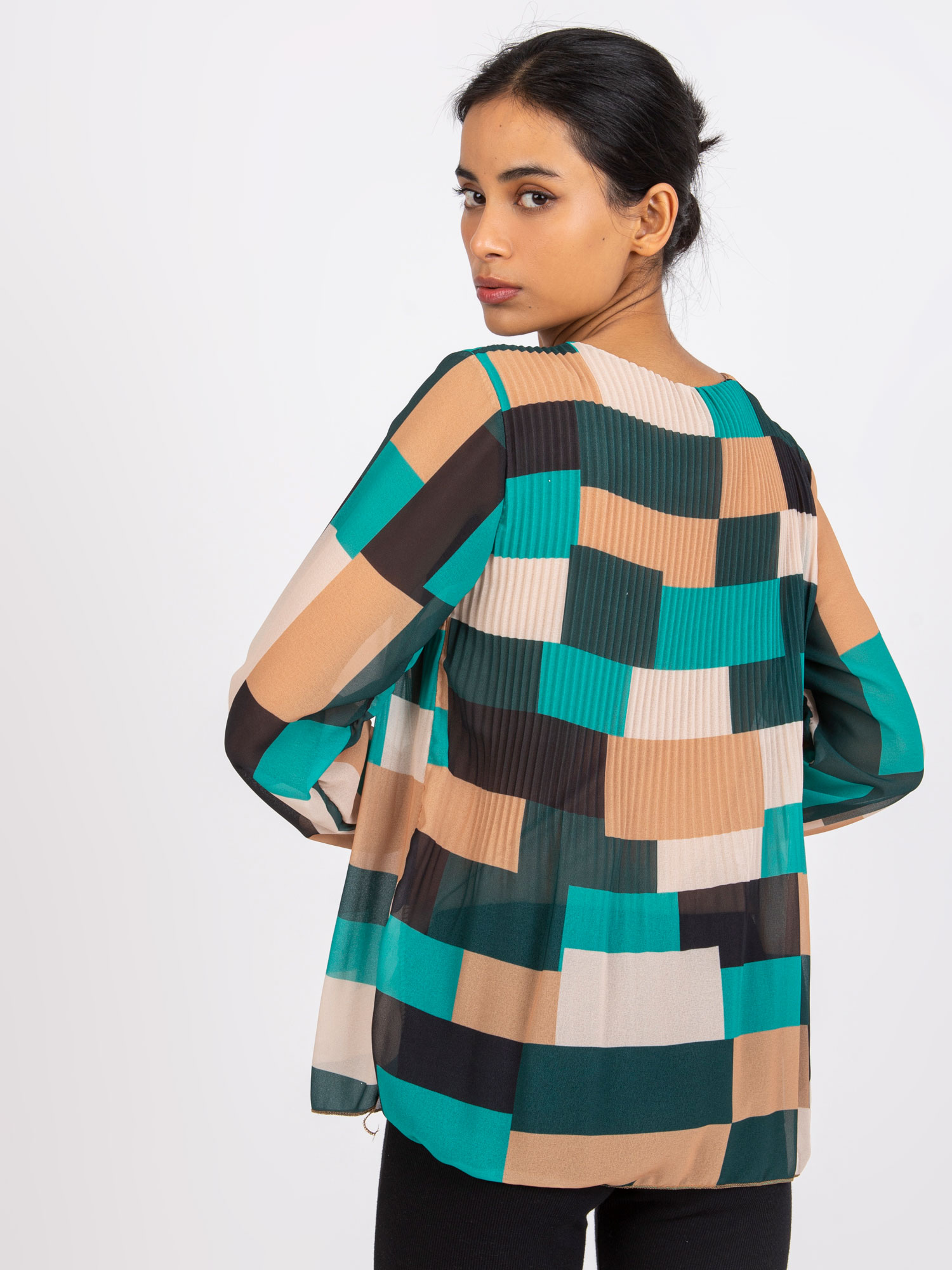 Blouse-DHJ-BZ-8643.38P-dark green