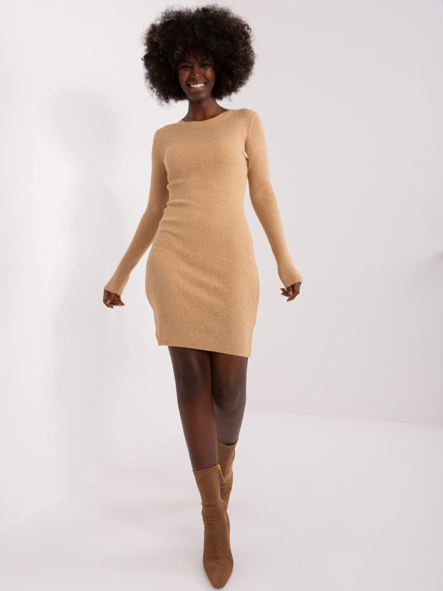 Dress-DHJ-SK-F3622.23X-camel