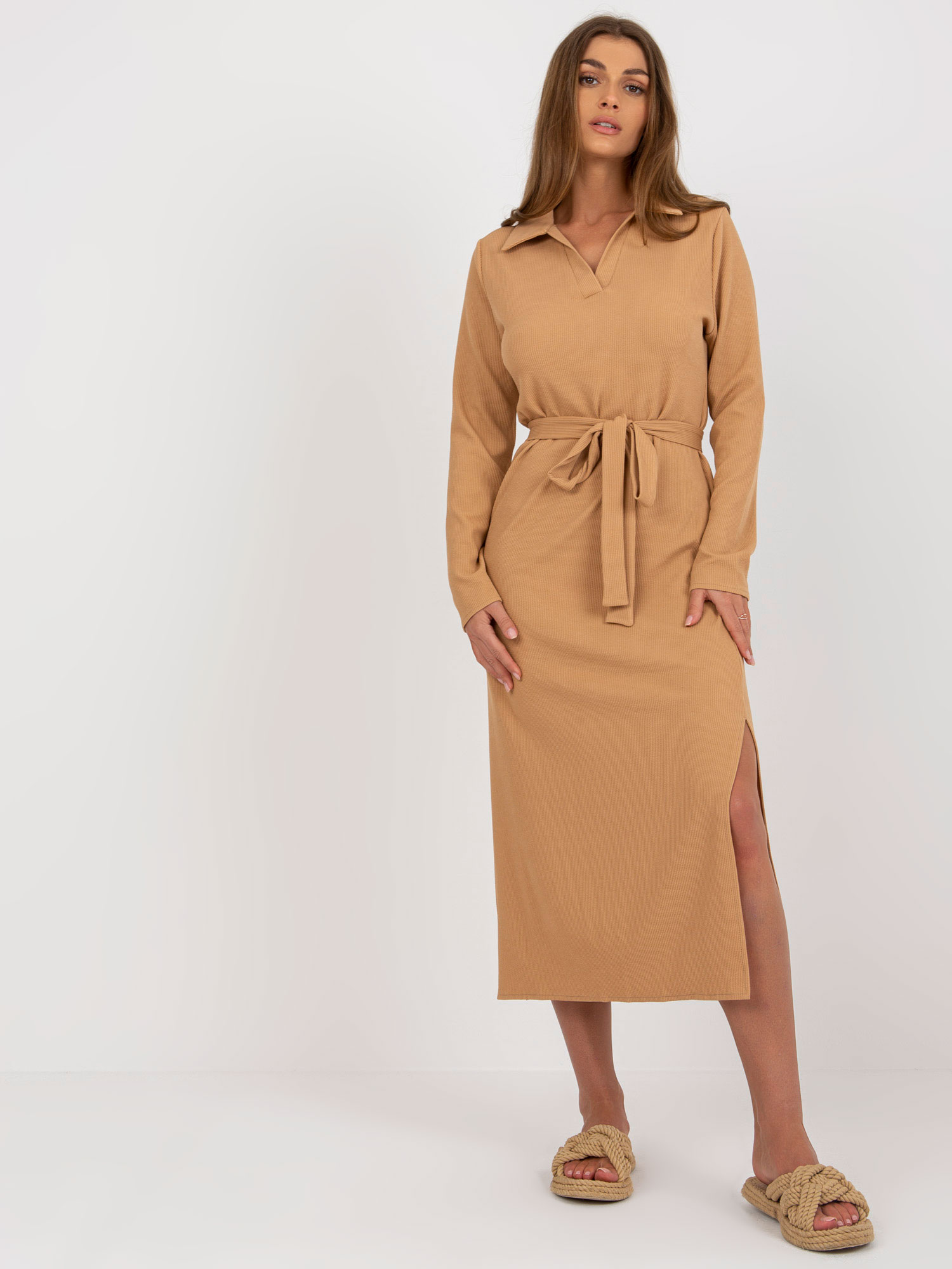 Dress-LK-SK-509227.83P-camel