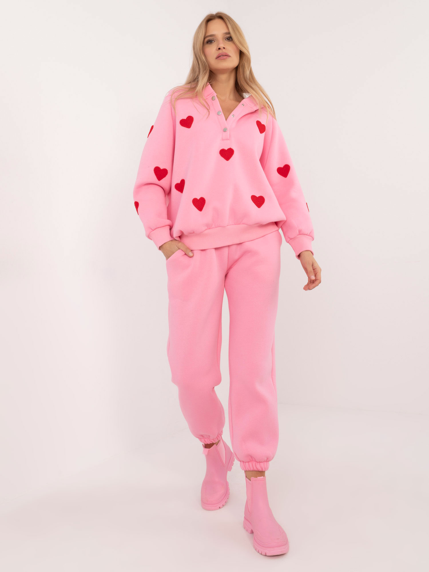 Pink women's tracksuit set
