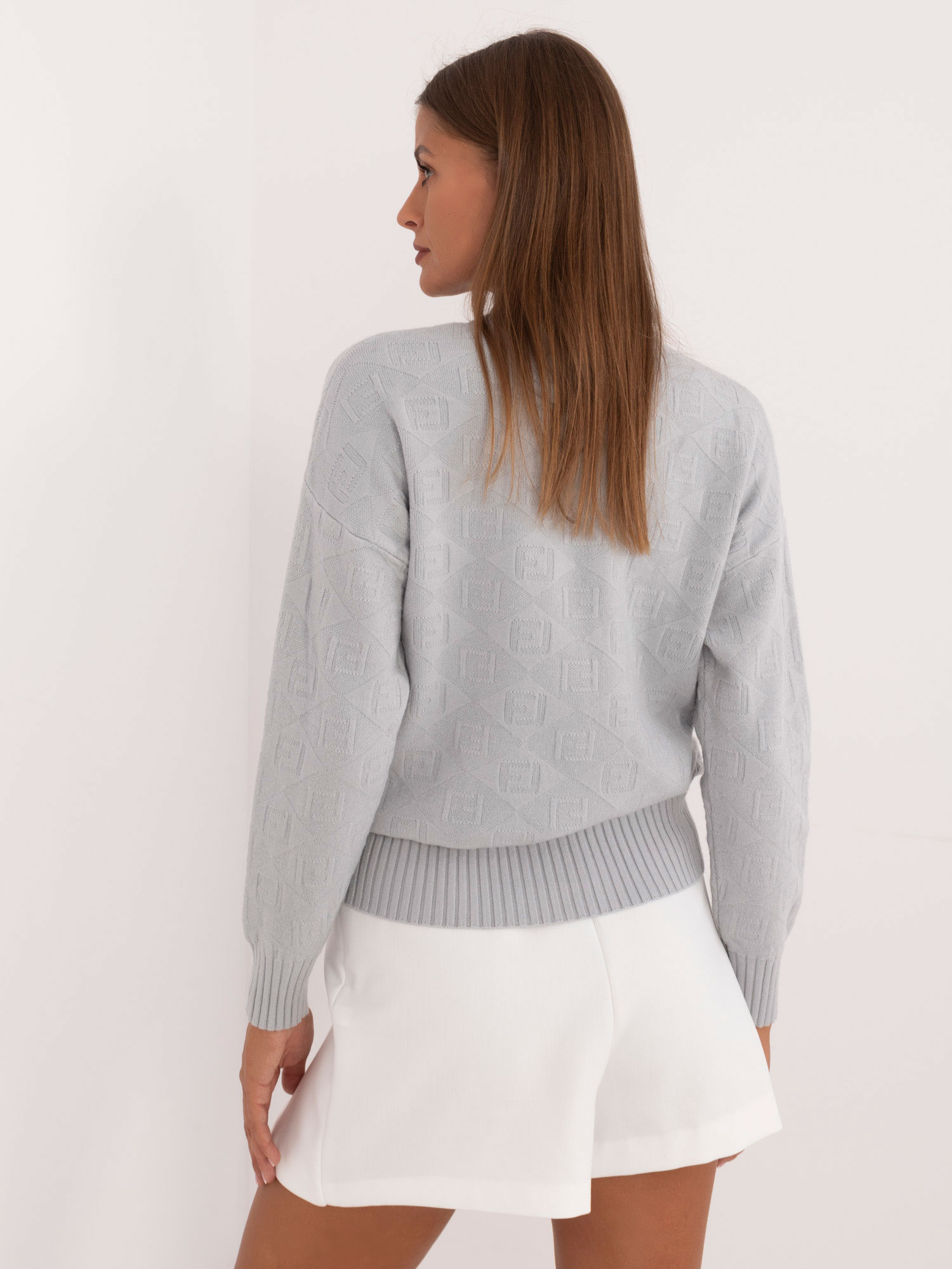 Light grey turtleneck sweater