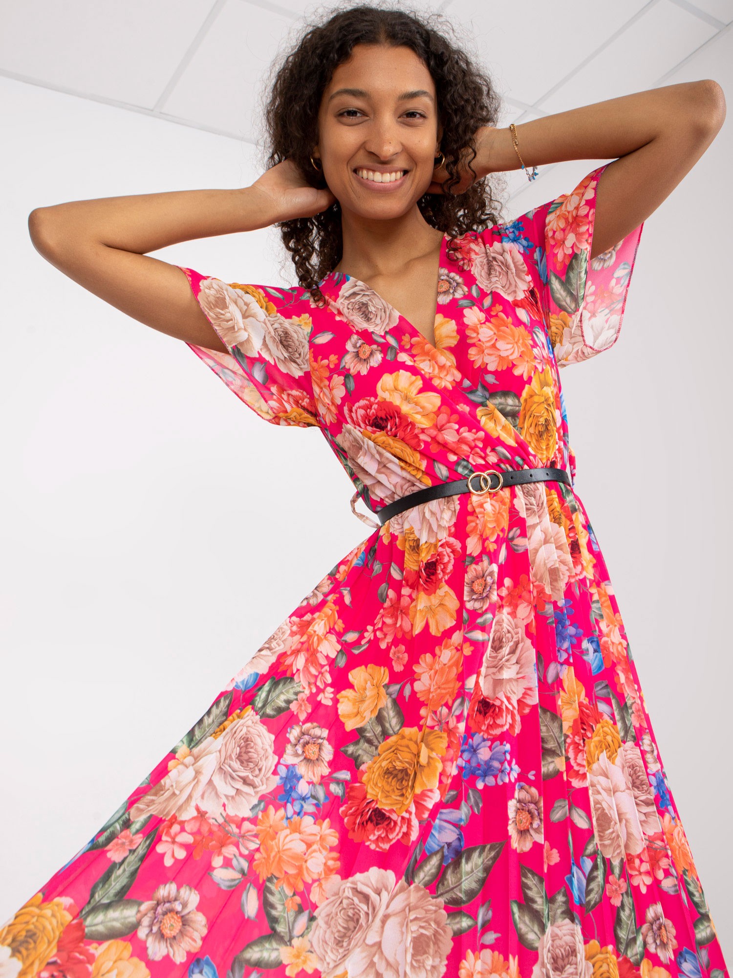 Dress-DHJ-SK-13162.92-dark pink