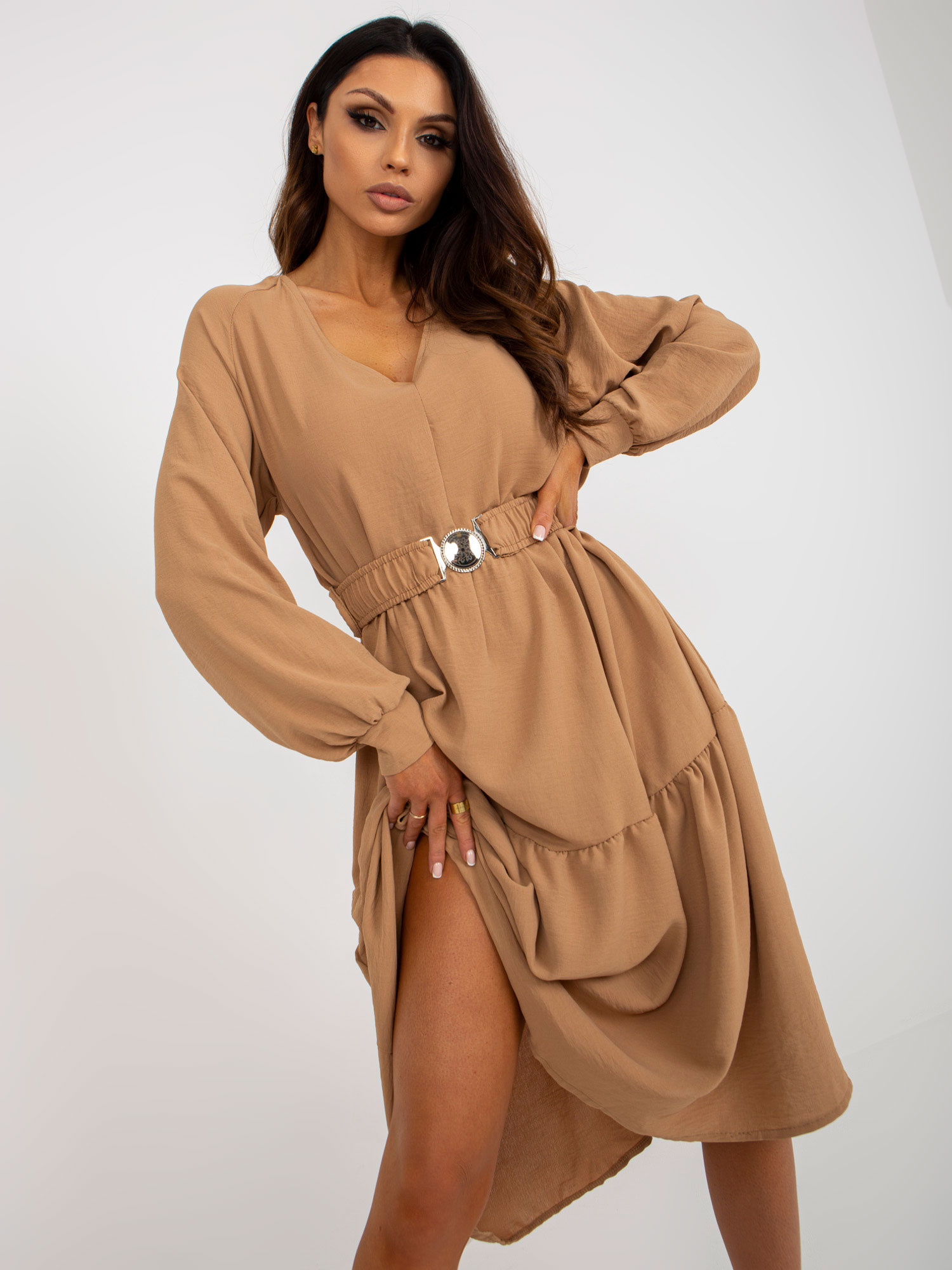 Dress-TW-SK-BI-2021706.93P-camel