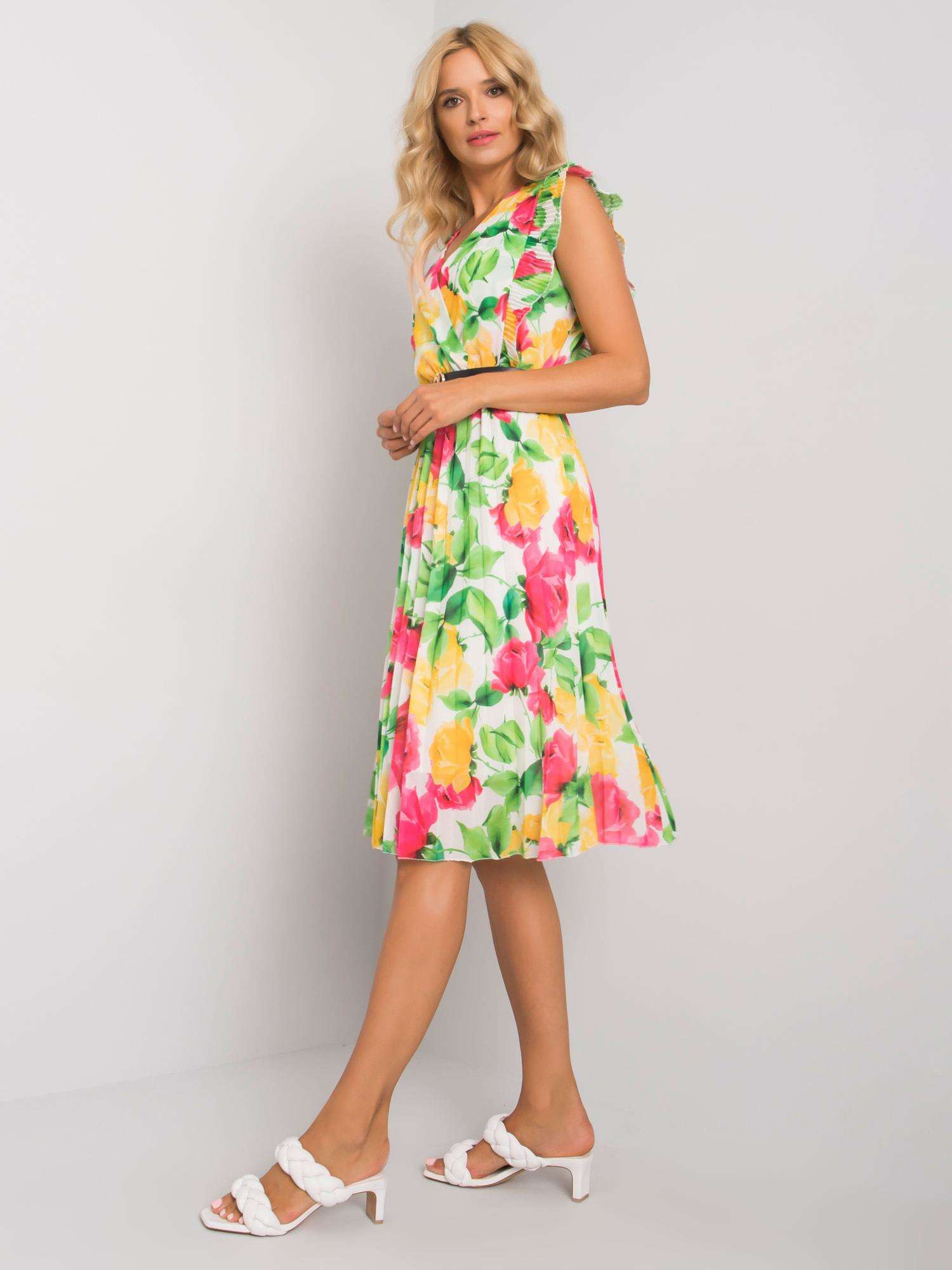 Dress-DHJ-SK-13198-1.75-white-pink