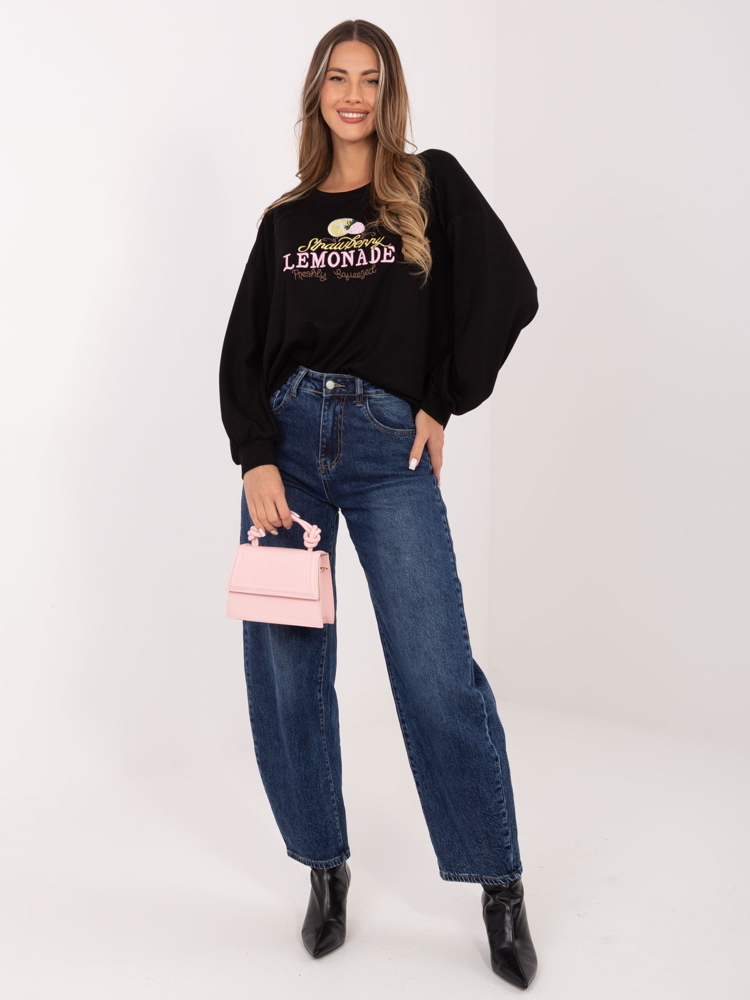 Черен дамски суитшърт RUE PARIS