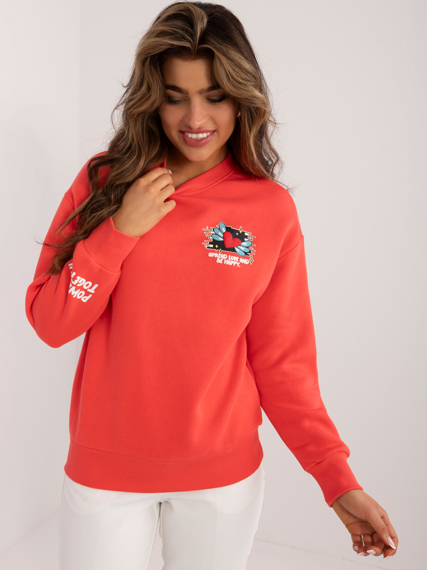 Sweatshirt-D10600T02568E-coral