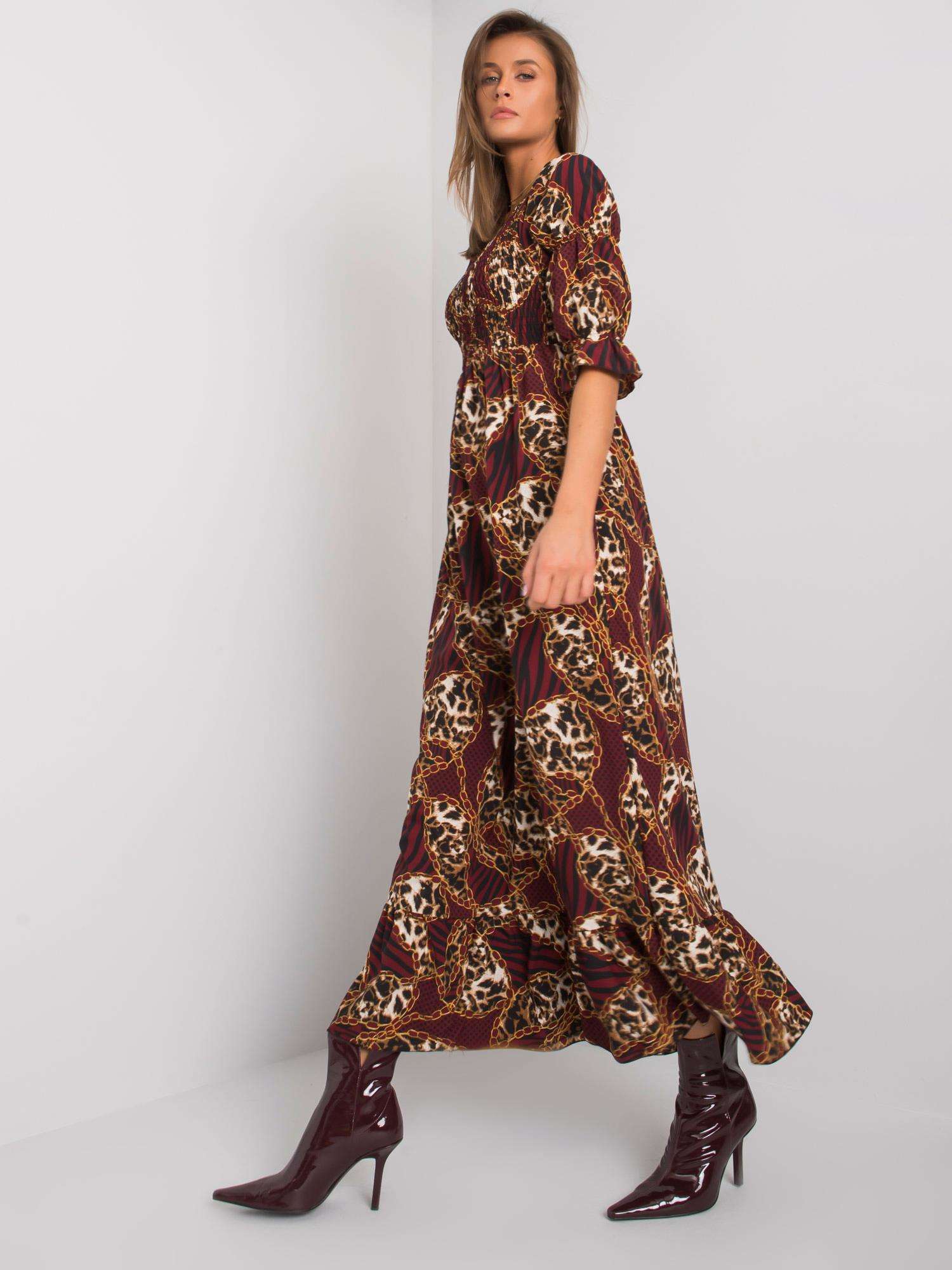 Dress-DHJ-SK-13965.71P-burgundy