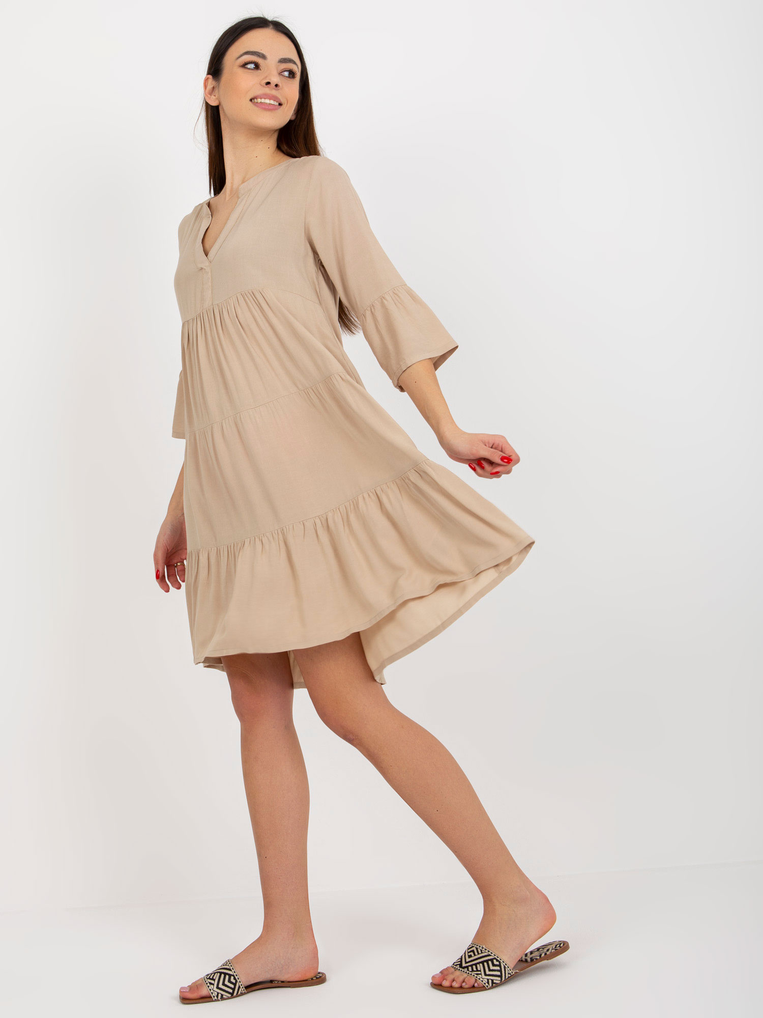 Dress-D73761M30214C-beige