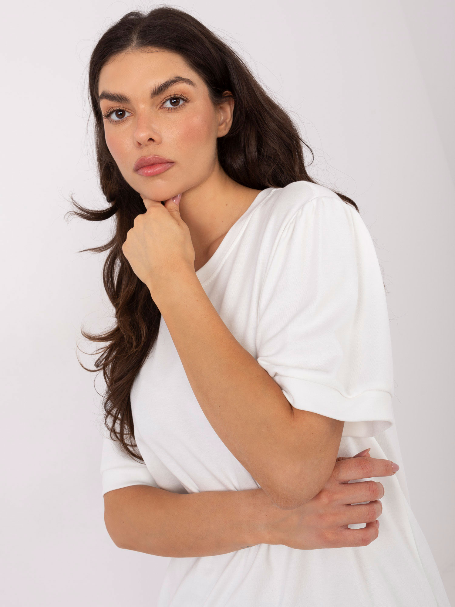 Jednofarebná blúzka ecru