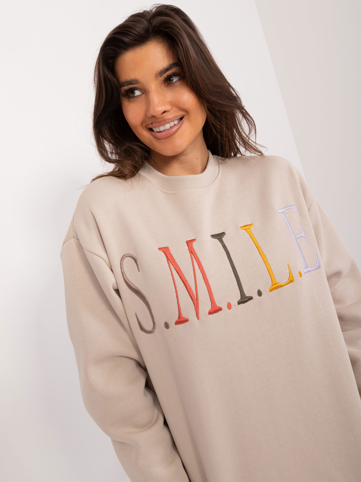 Sweatshirt-D10606BA02565C-beige
