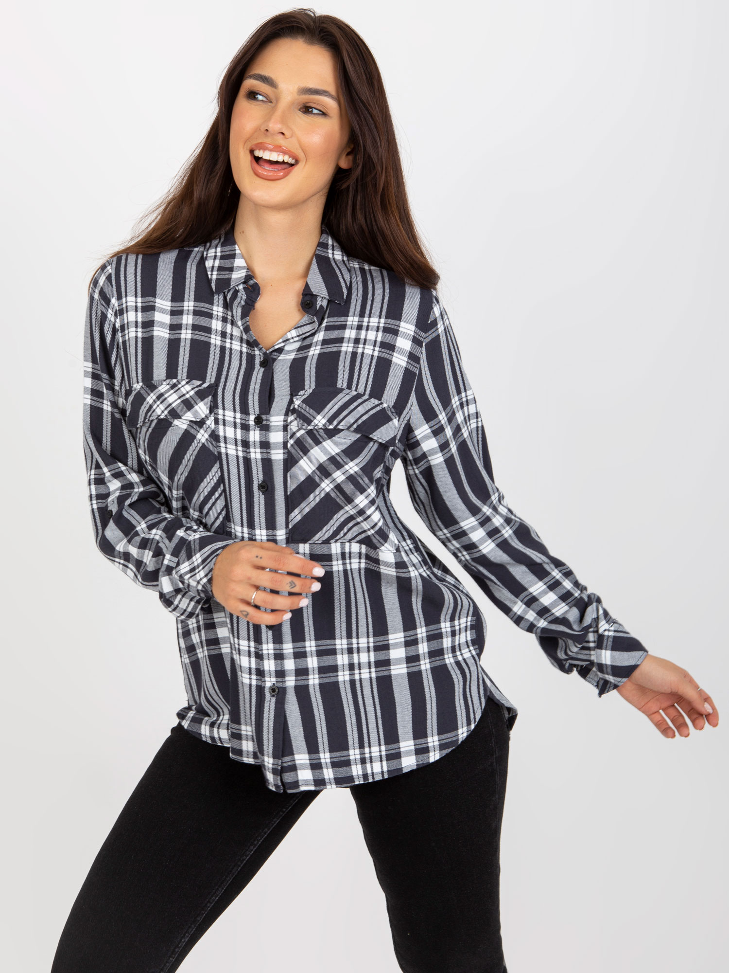 Blouse-D70039Z11082A-dark gray