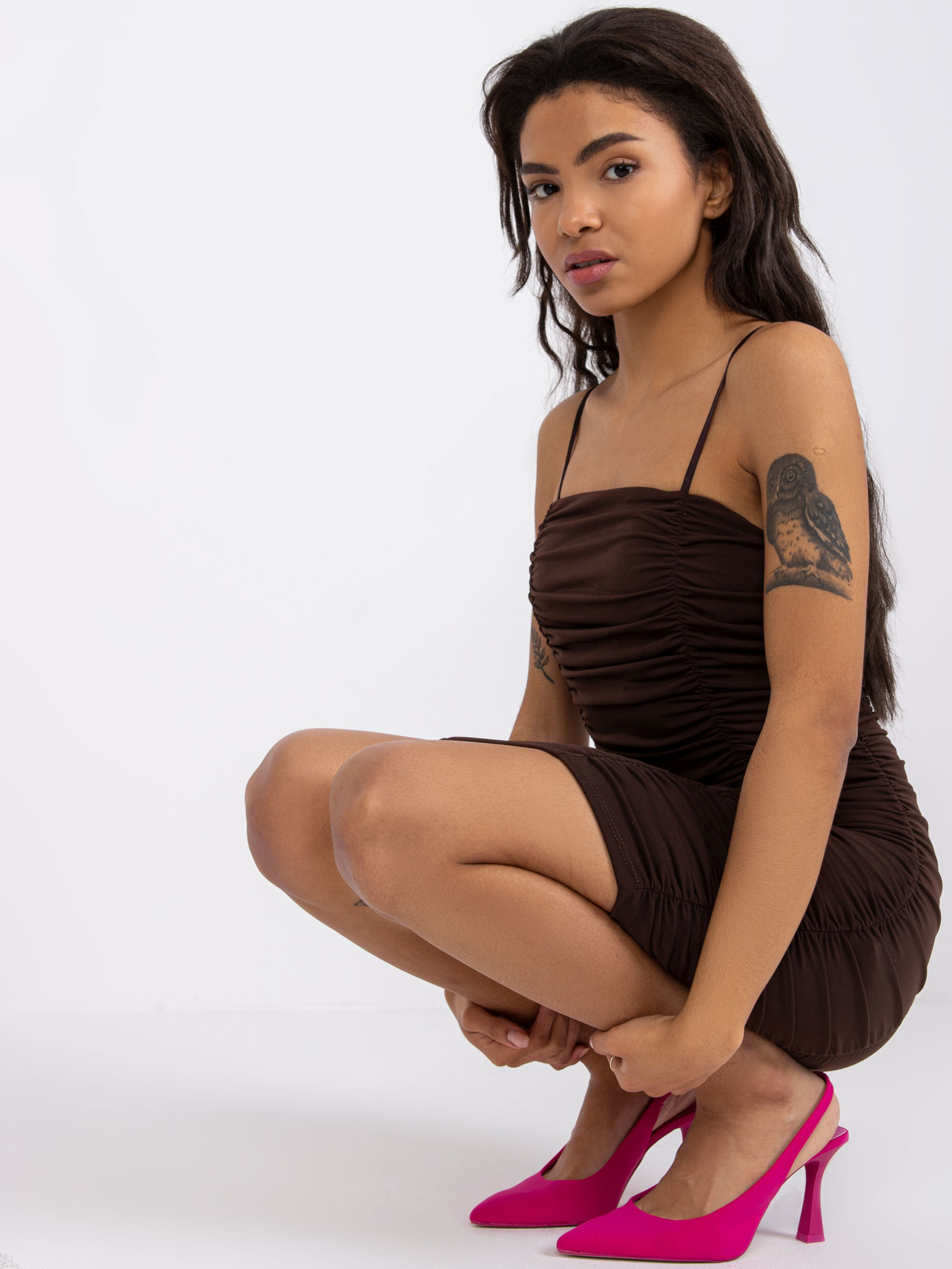 Dress-DHJ-SK-13925.11P-dark brown