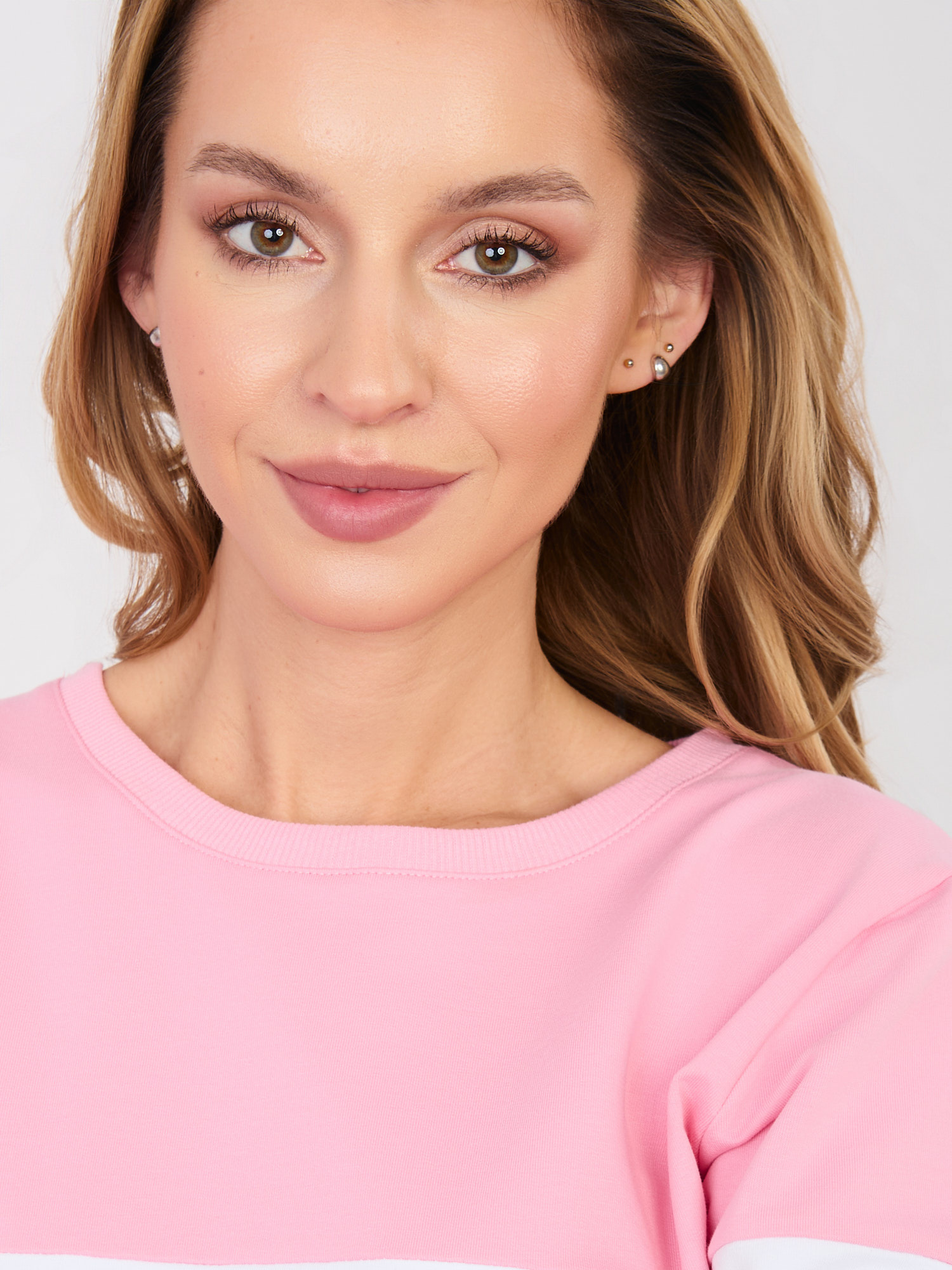 Сиво-розов дамски суитшърт RUE PARIS