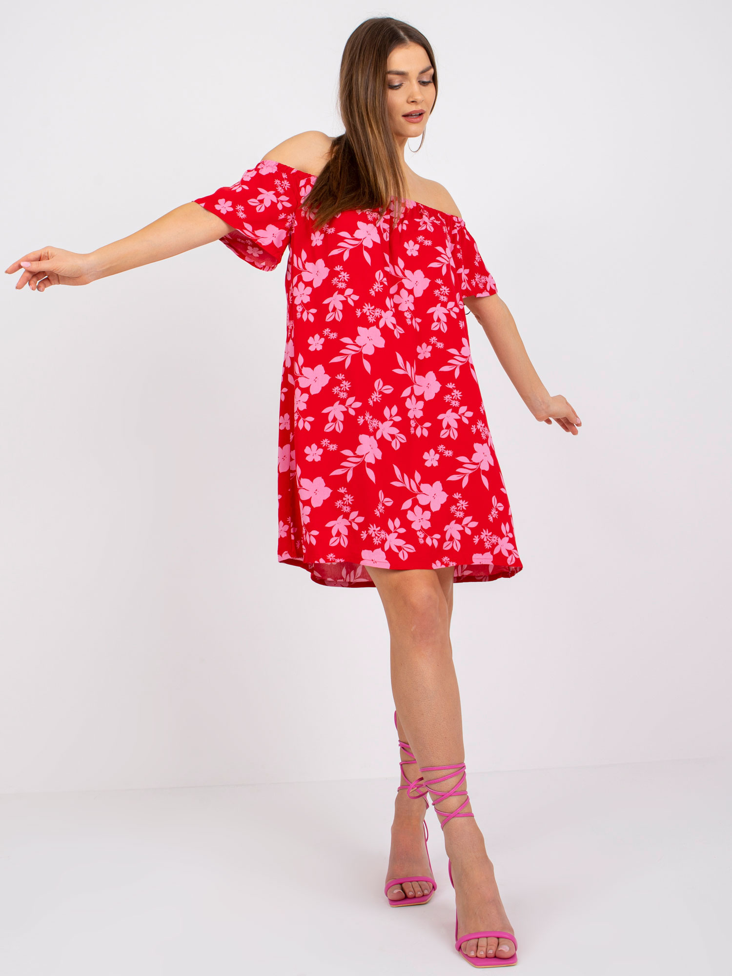 Dress-D73771M30145H-red