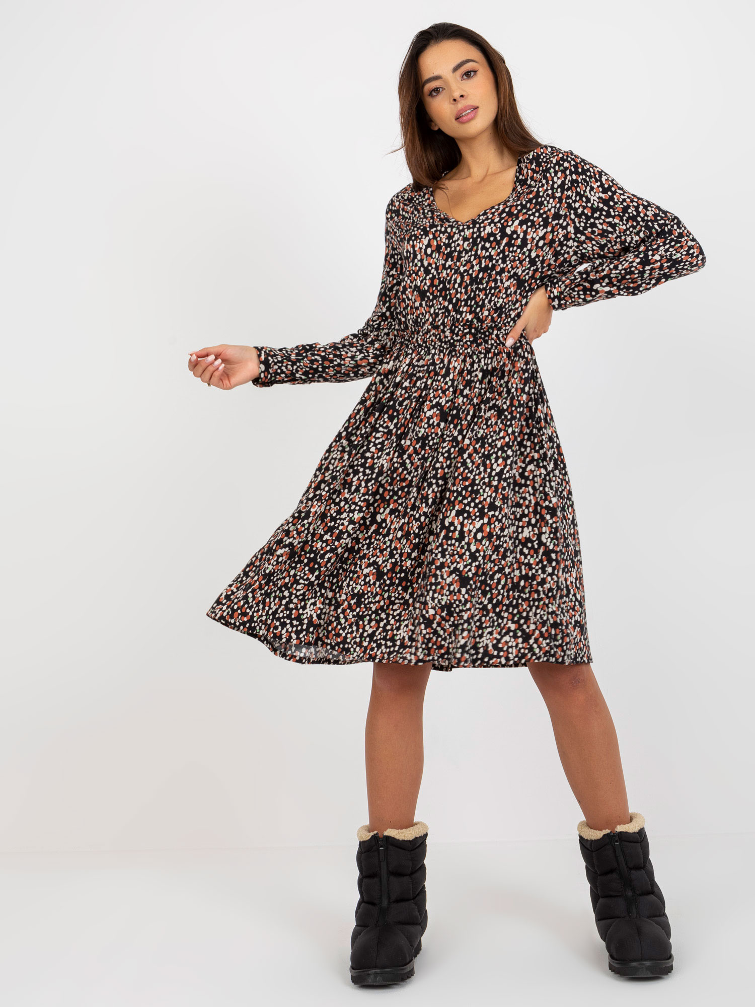 Dress-D73771M30365A-black-beige