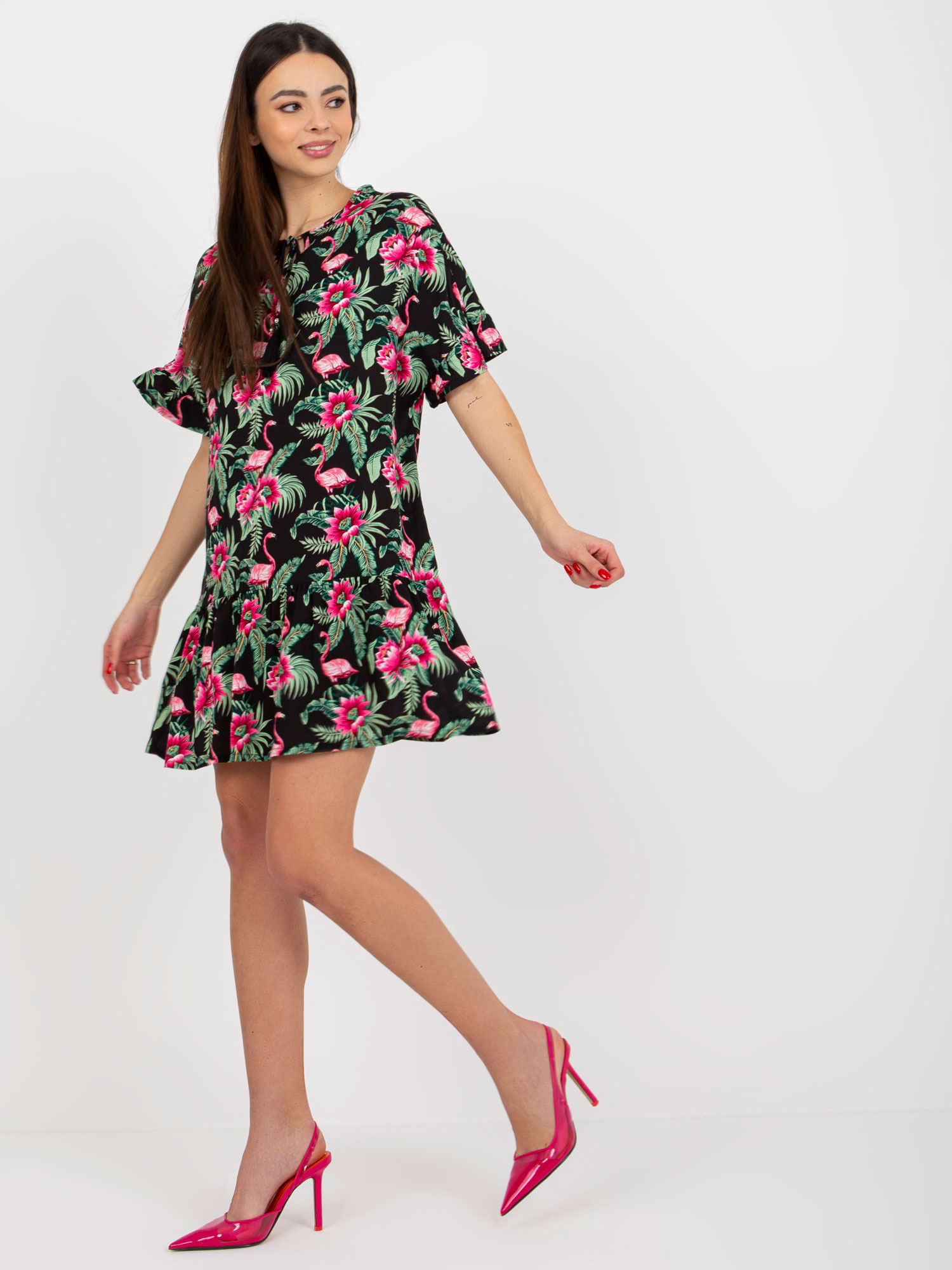 Dress-D73771M30306C-black-green