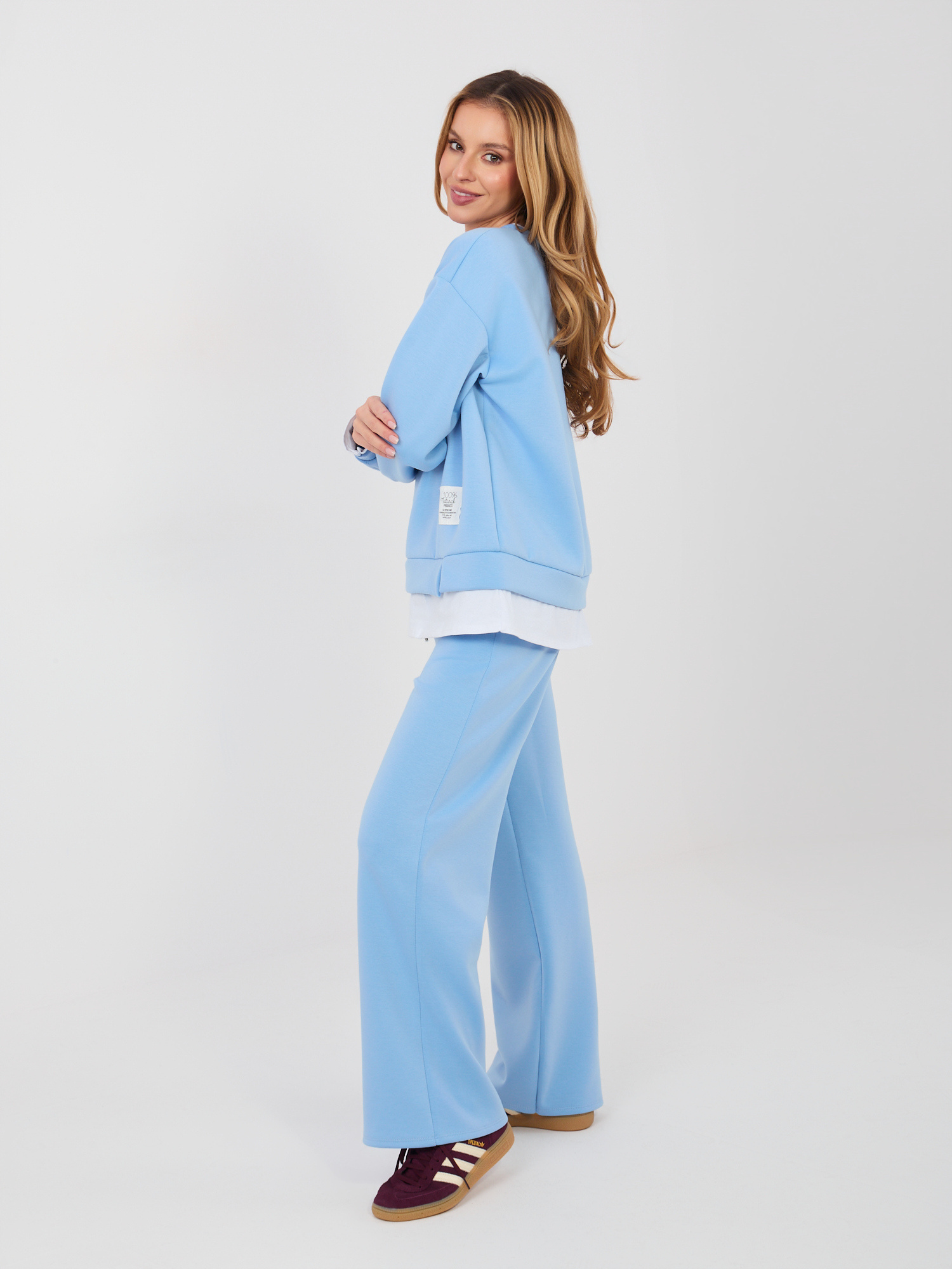 Světle modrý dámský komplet