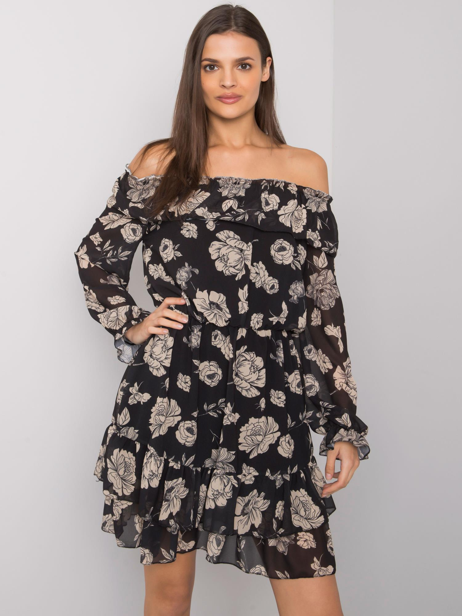 Dress-DHJ-SK-15015.56P-black-beige